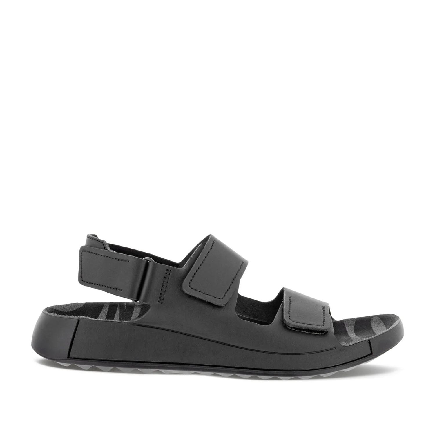 ECCO Men's Cozmo Flat Sandal - Comfortable Black Leather Sandals for Men | Casual Summer Walking, Beach & Outdoor Activities