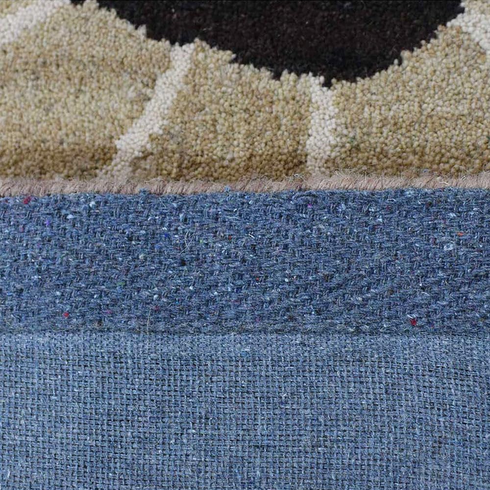 Hand Tufted Wool Eco-Friendly Area Rugs 4x6 Feet - Modern Floral Design Cream Rectangle Non-Slip Living Room Rug, Thick High Pile Handmade Carpet for Bedroom, Nursery & Home Decor (K03066) | Soft & Durable Floor Covering for Cozy Spaces