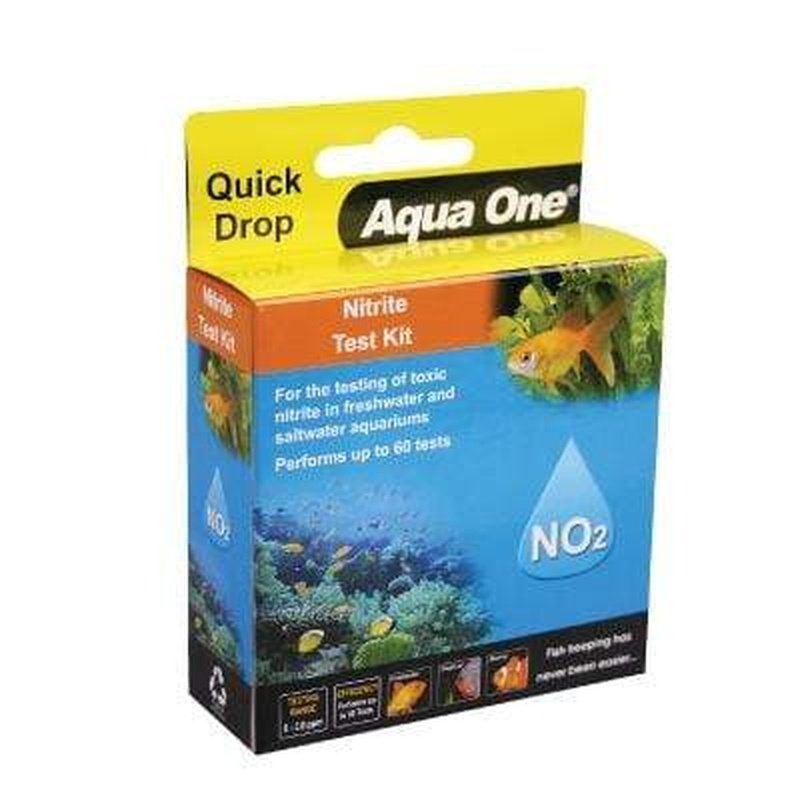 Aqua One Nitrite NO2 Quick Drop Test Kit for Freshwater & Saltwater Aquariums - Fast & Accurate Water Testing for Fish Tanks, Ponds