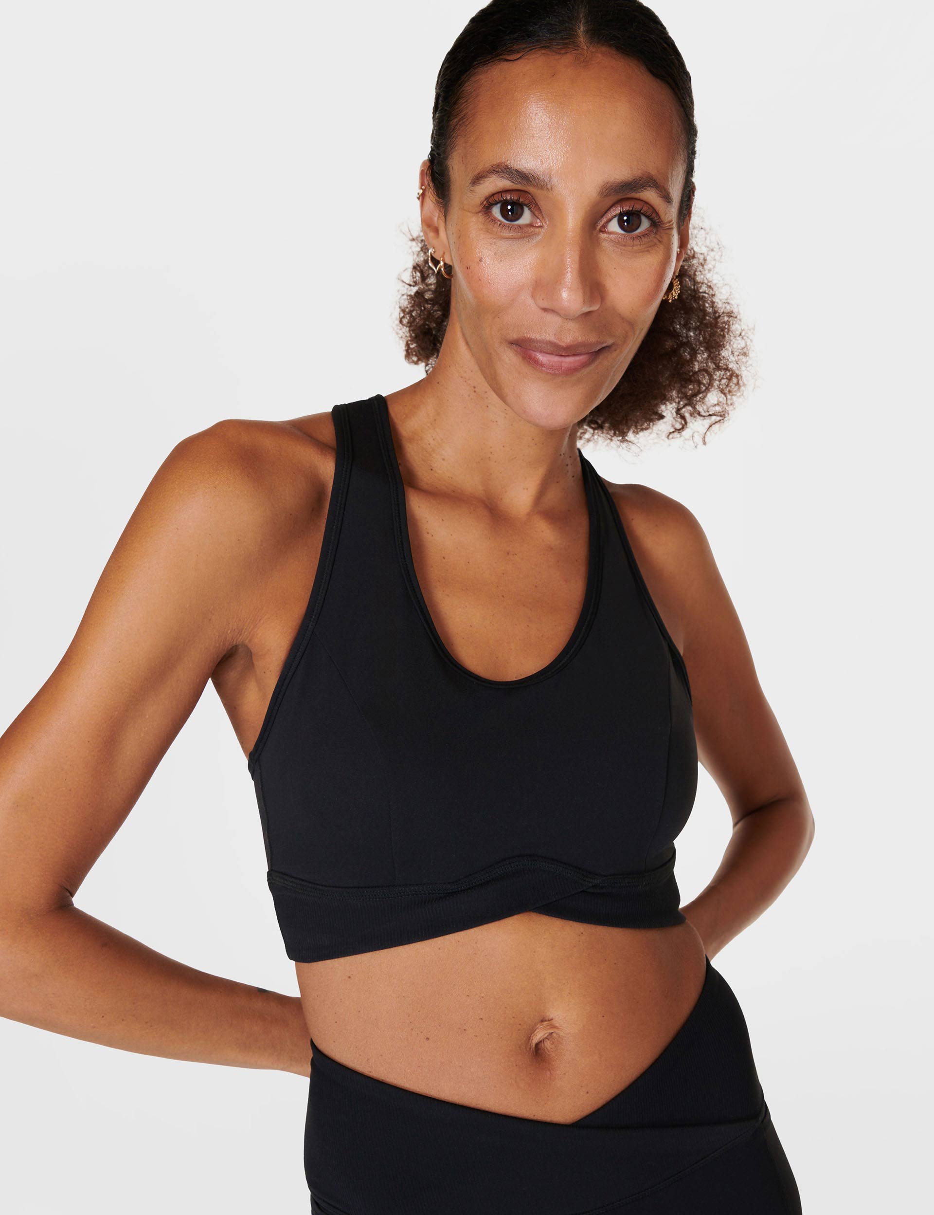 Super Soft Ultra Light Wrap Bra - Wireless Comfort for Yoga, Sleep & Lounge - Black