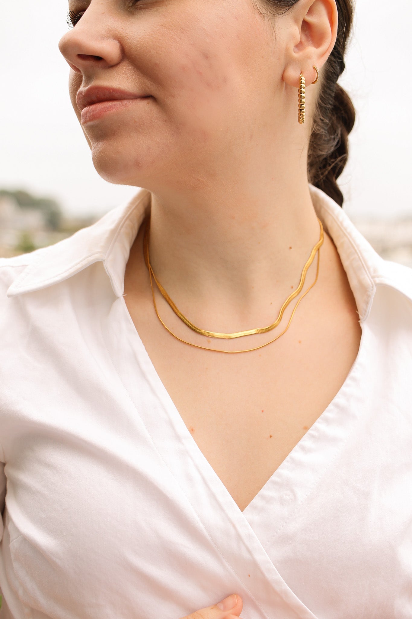Back Bay Layered Gold Necklace for Women - Elegant Dainty Layered Chain Necklace for Everyday Wear, Date Night & Gift Giving