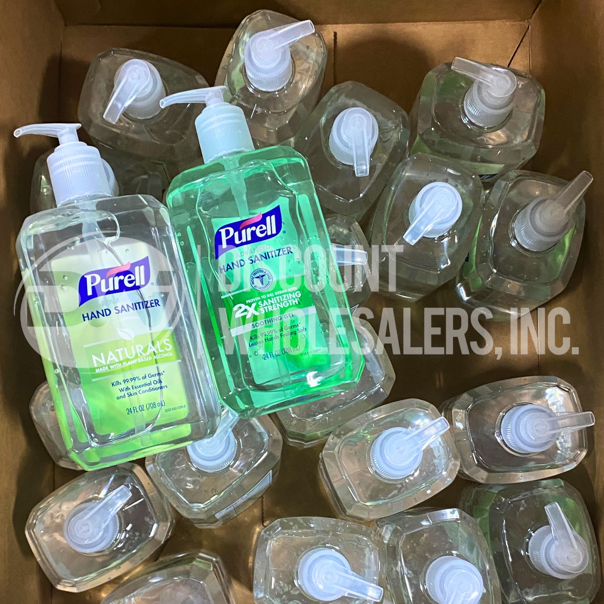 Purell Hand Sanitizer Refill Bottles - 24 Fl Oz (Pack of 50) | Alcohol-Based Hand Sanitizer for Office, School & Healthcare Facilities | Kills 99.99% of Germs | Travel-Friendly Bulk Sanitizer Supply