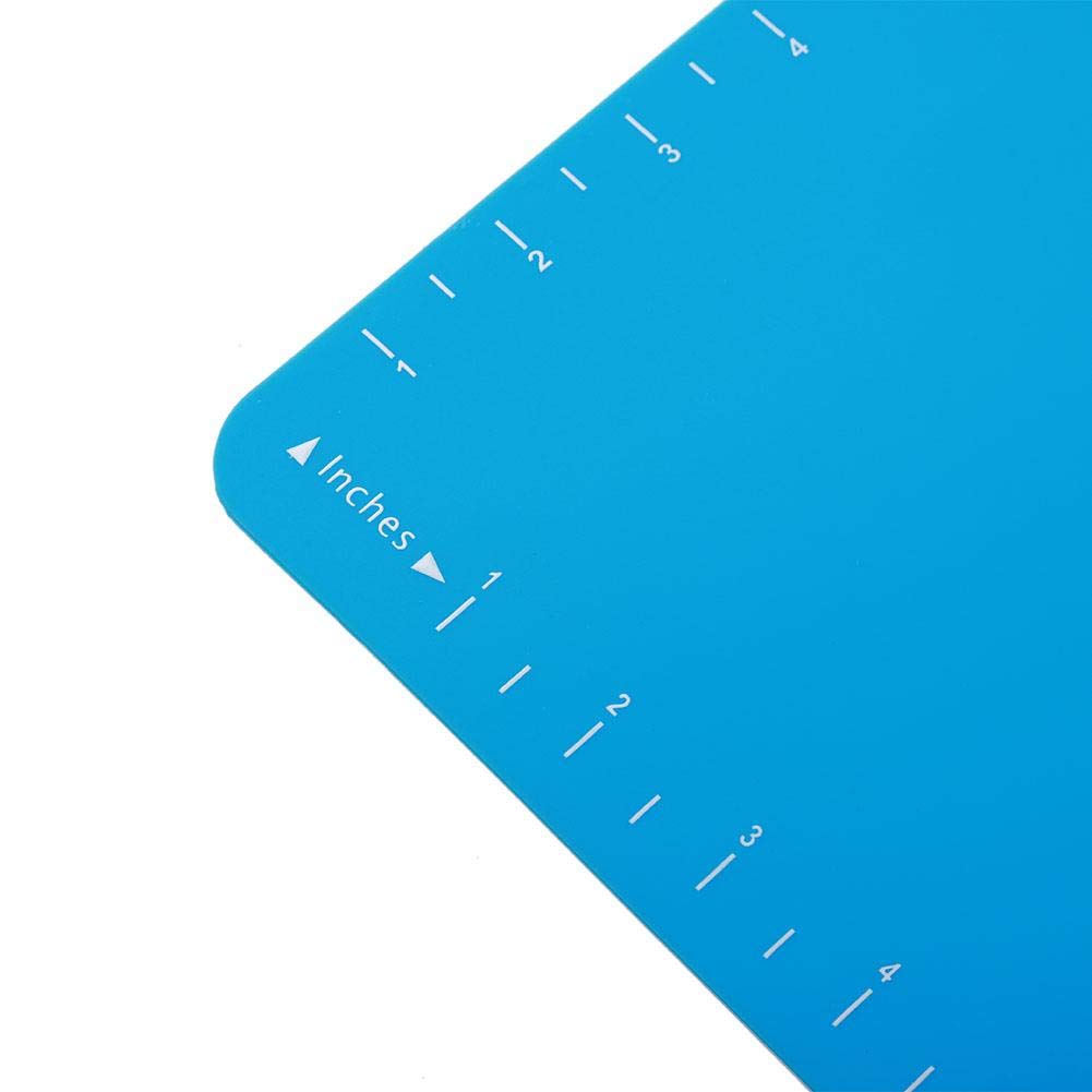 Non-Slip Silicone Baking Mat with Measurement Scales - 50x70cm Large Dough Rolling Mat for Pastry, Cookies & Bread Making - Perfect for Kitchen Countertops & Baking Prep (Blue)