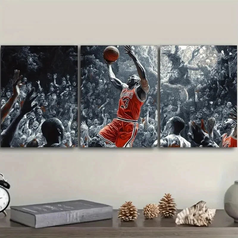 3pcs The Winning Goal Classic Modern Metal Wall Art - Ready to Hang Soccer Decor for Living Room, Bedroom & Office