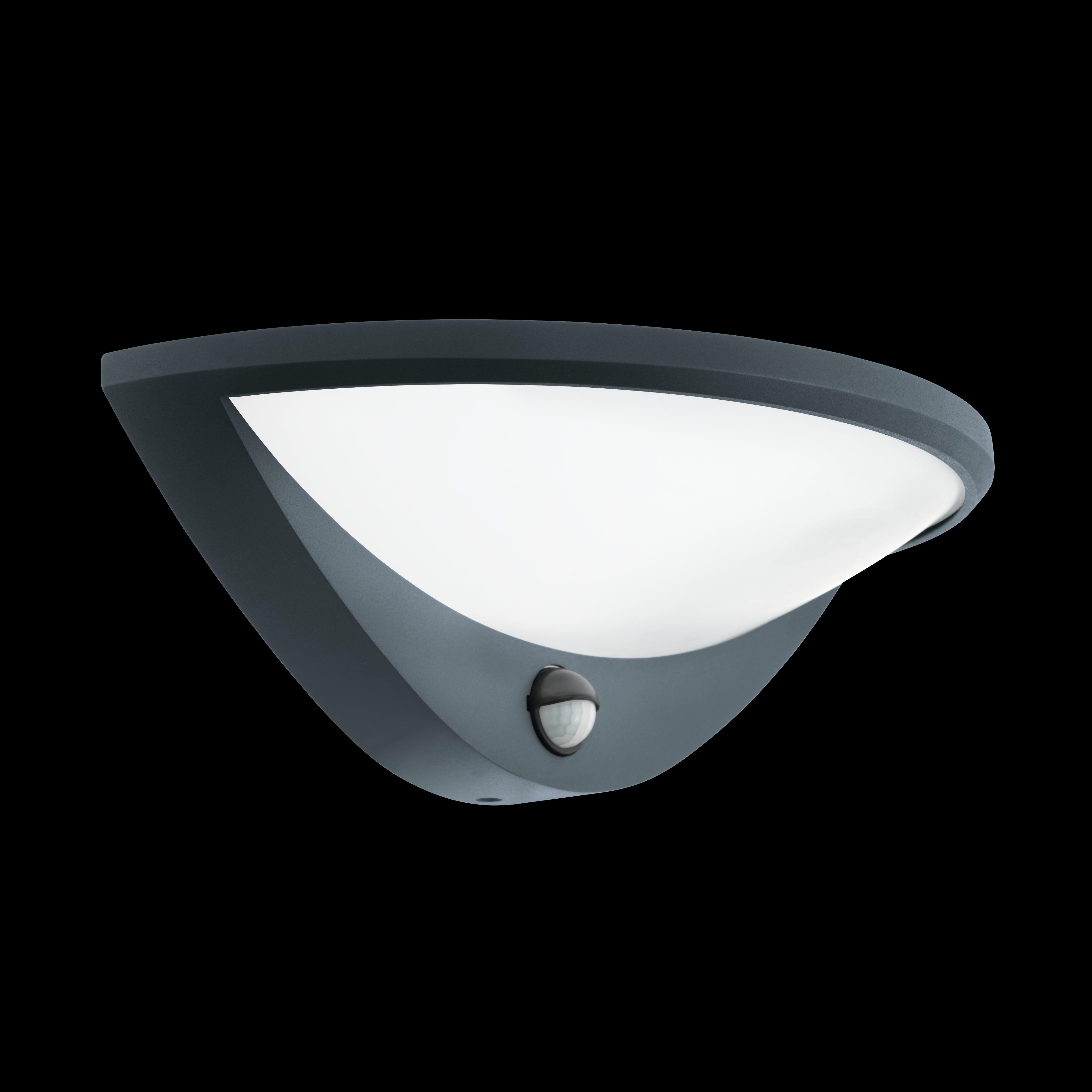 Eglo Belcreda IP44 Grey LED Outdoor Wall Light - Weatherproof, Dusk to Dawn Sensor - Perfect for Porch, Garden, and Patio Lighting