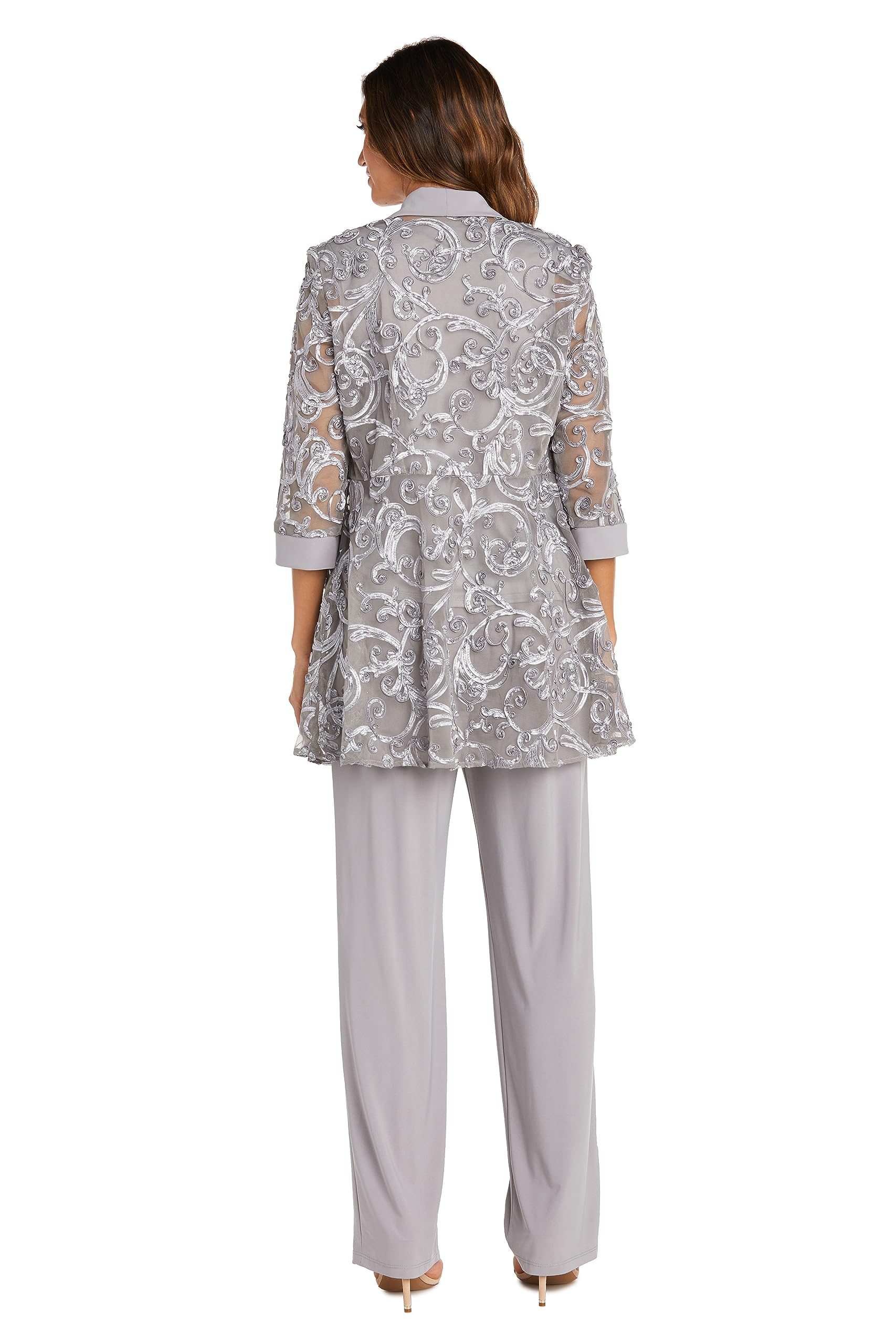 Stylish Soutache Jacket & Tank Pantsuit Set for Women - Elegant Two-Piece Outfit for Parties, Weddings & Special Occasions