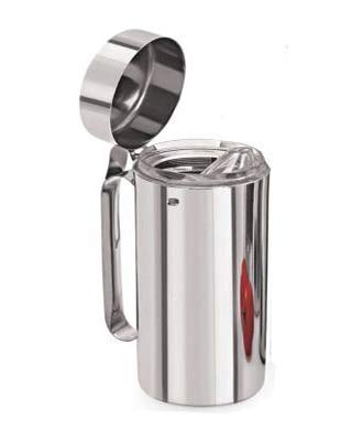 ATROCK® 1 Liter (1000ml) Stainless Steel Kitchen Oil Dispenser Bottle with Handle - Durable & Leak-Proof Cooking Oil Container for Salad Dressing, Frying, Baking - Pack of 1 (Silver)