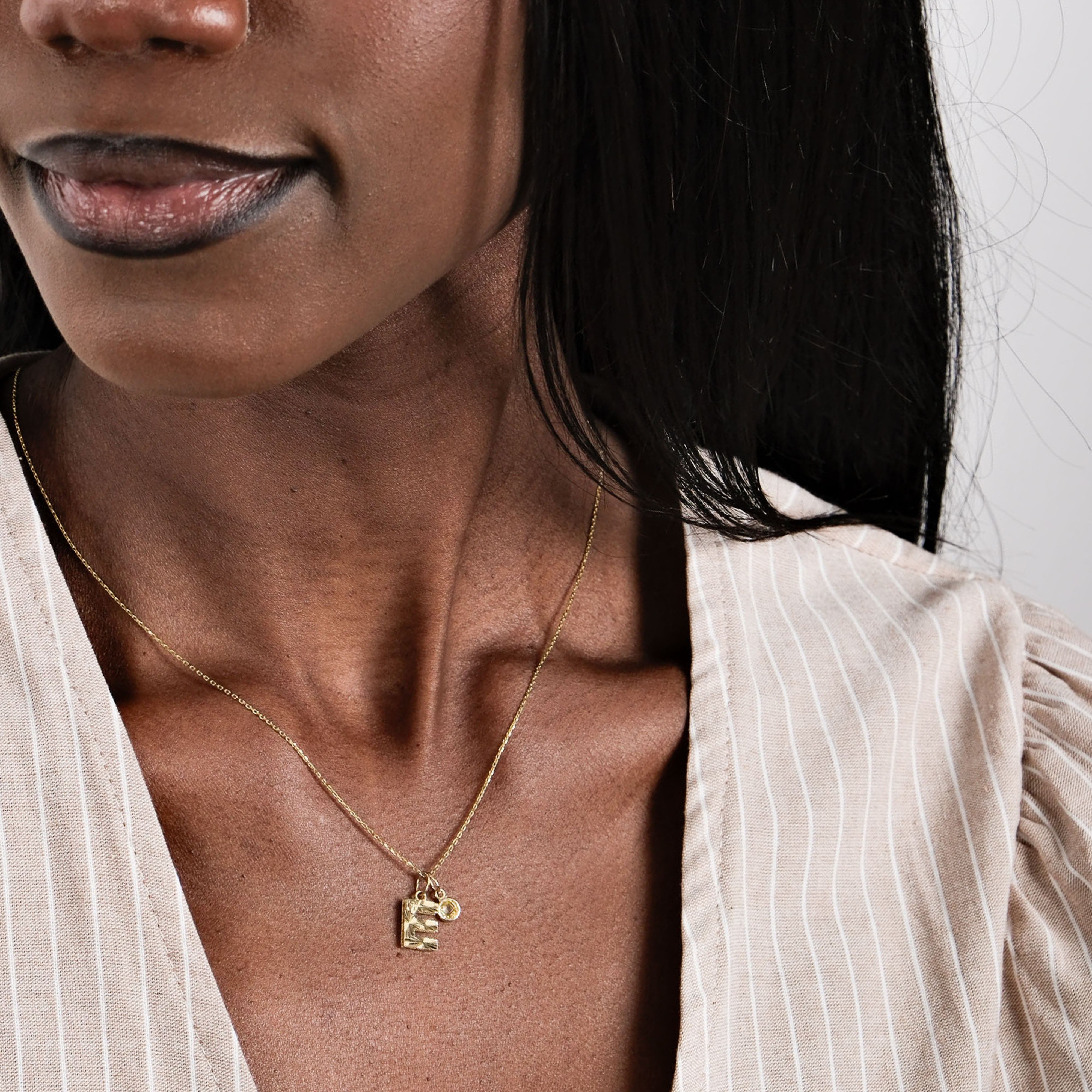Personalized Custom Initial Necklace - 14K Solid Gold Pendant for Women | Elegant & Dainty Jewelry Gift for Birthday, Anniversary, Valentine's Day