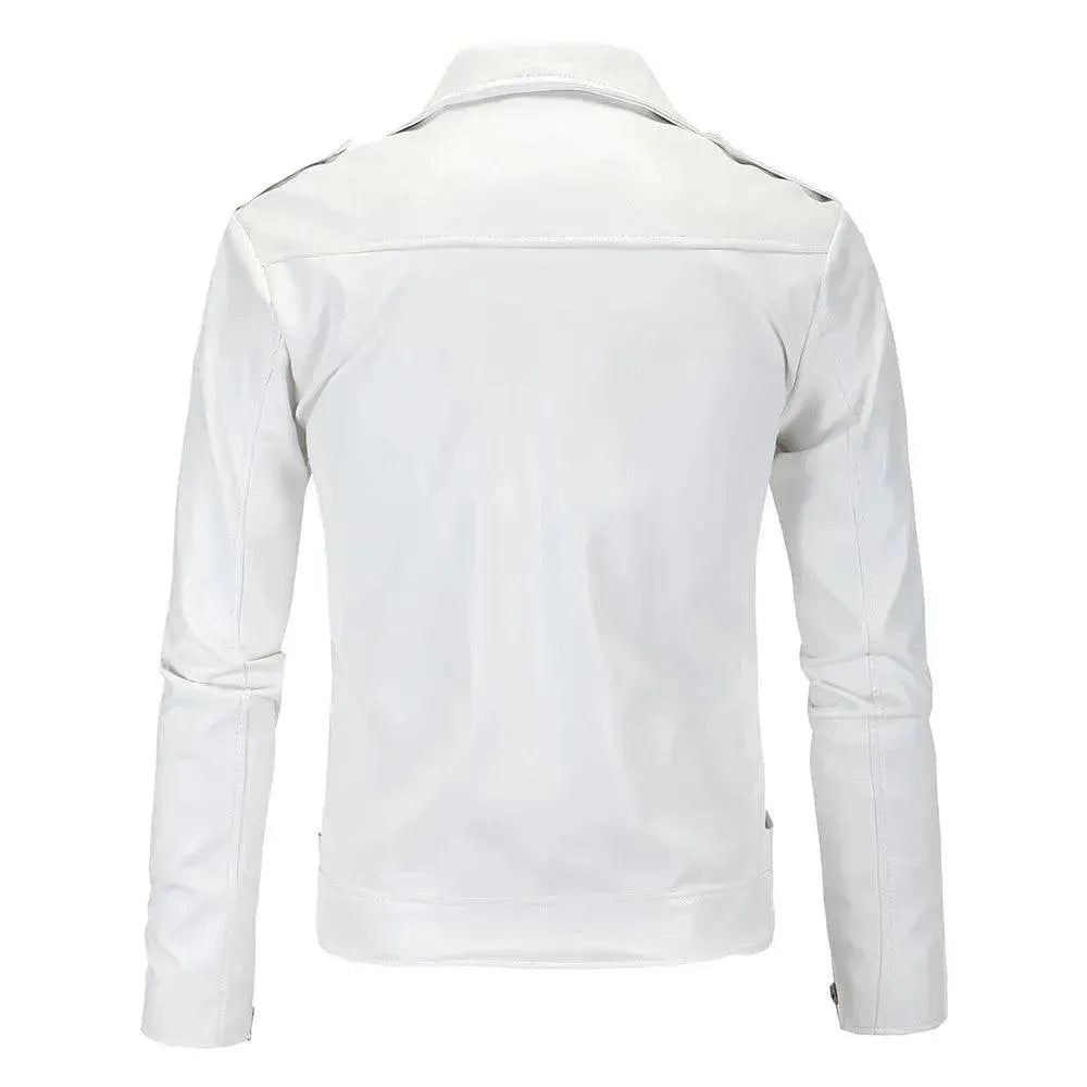 Slim Fit Biker Men's Genuine Leather Jacket - Motorcycle Riding, Casual Outfit & Streetwear Fashion