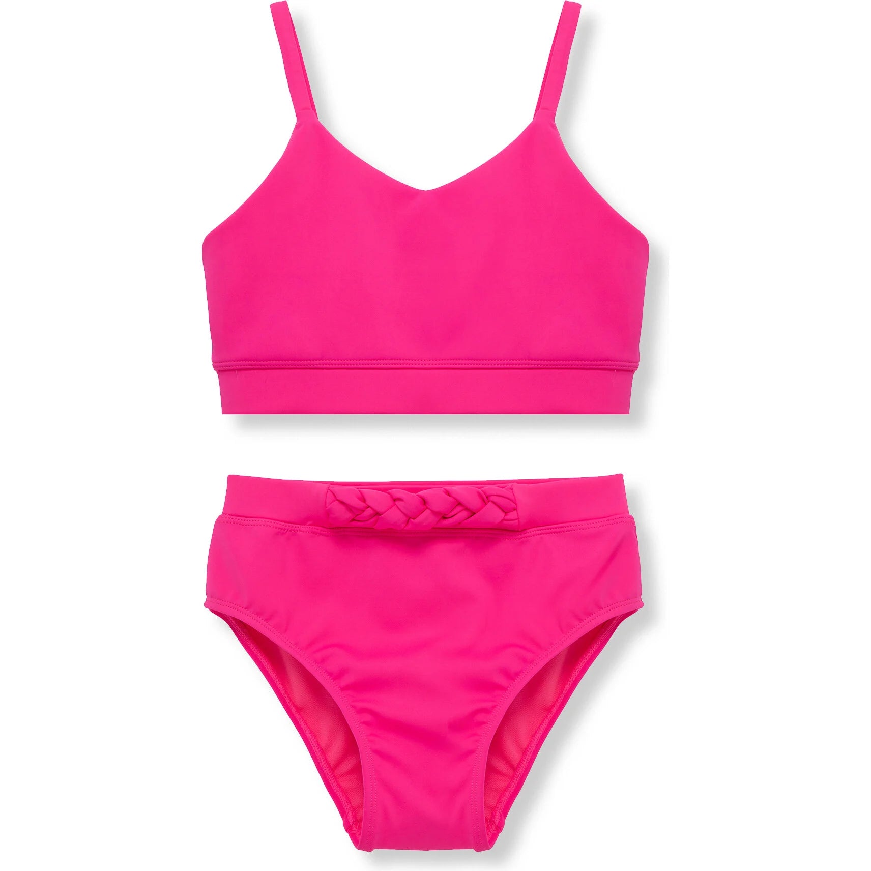 Stylish Two-Piece Braided Waist Swimsuit for Women - Trendy Bikini Set for Beach, Pool & Summer Vacations