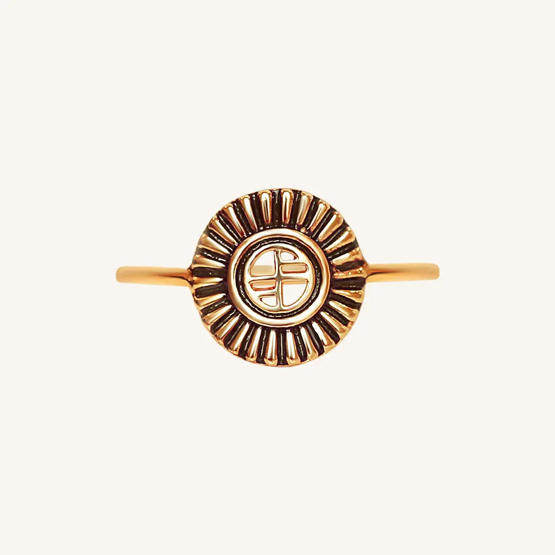 Elegant Fleur Ring for Women - Floral Design Gold Plated Band - Perfect for Weddings, Anniversaries & Everyday Wear