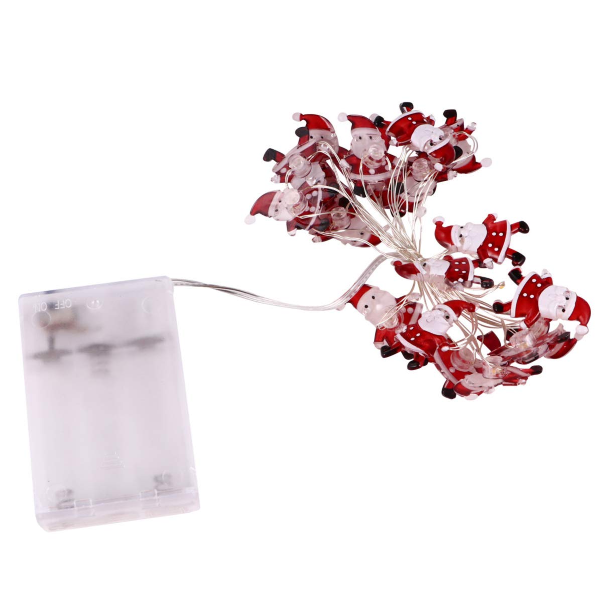 iBasenice Christmas LED Light String - Santa Claus LED Fairy Lights for Holiday Decor, 2M Battery-Free Indoor/Outdoor Decorative Lighting - Perfect for Christmas Trees, Fireplace Mantels & Party Decorations