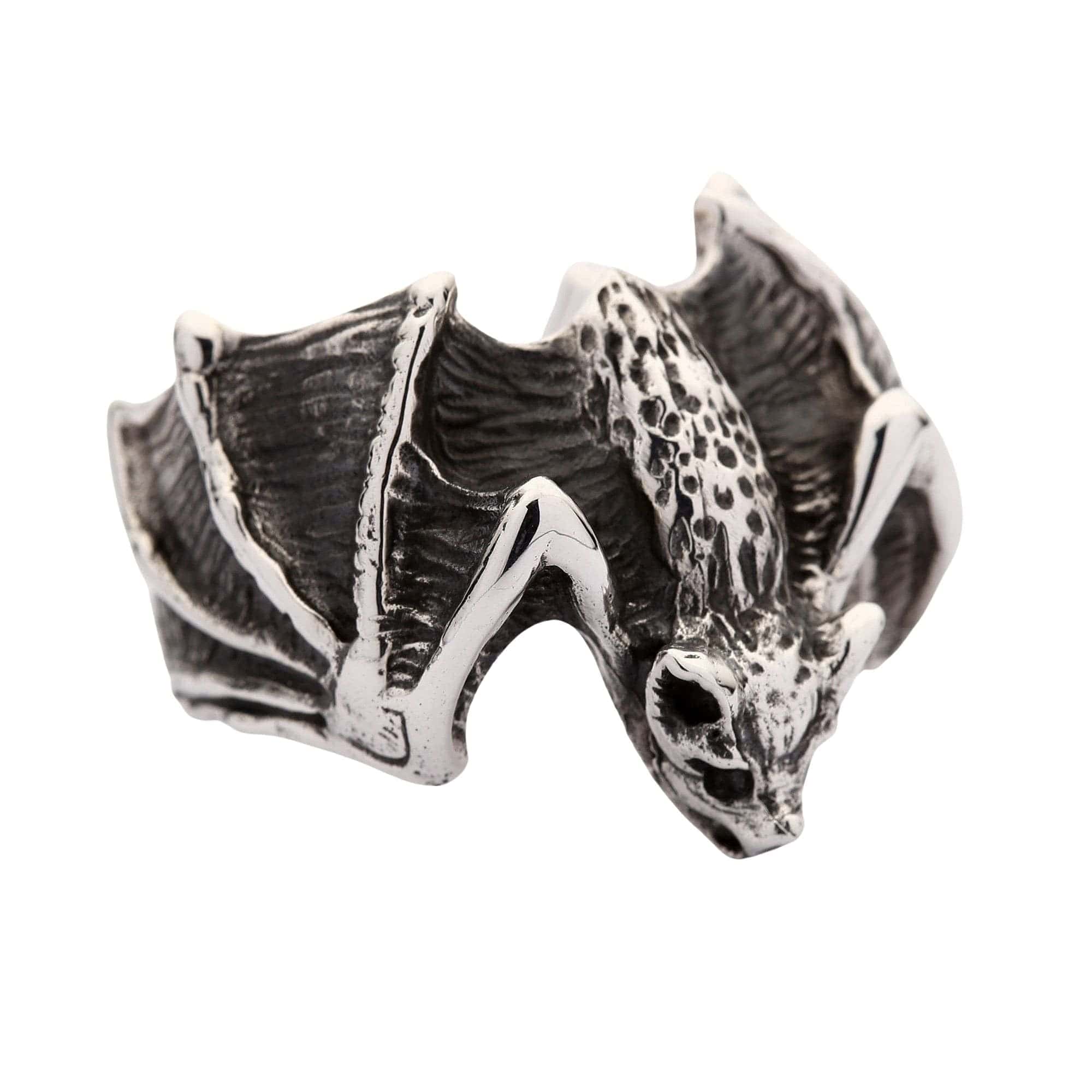 Bat Sterling Silver Ring for Women & Men - Gothic Jewelry, Halloween Accessory - Perfect for Parties, Costumes & Everyday Wear