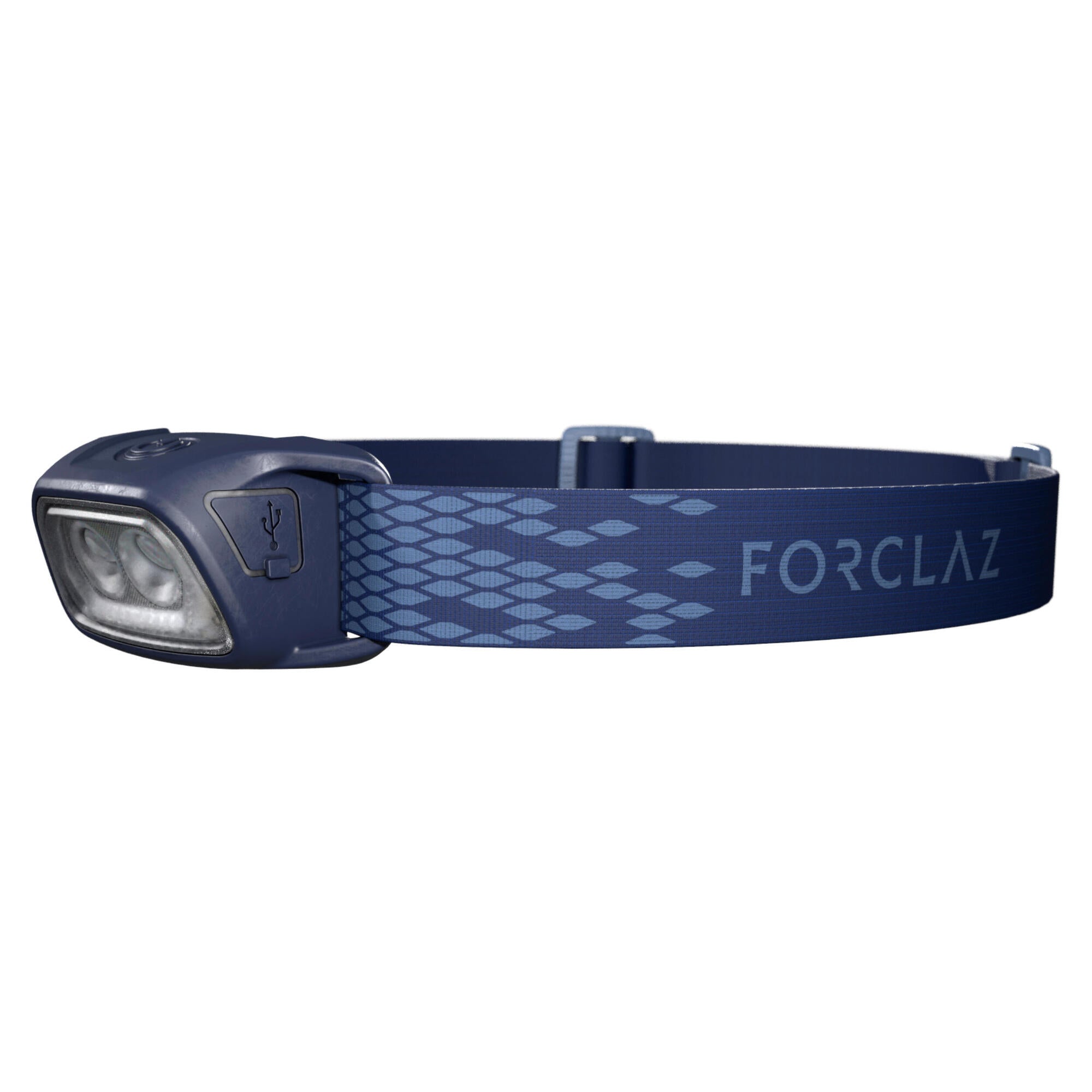 Forclaz Trek 100 Rechargeable 200 Lumens USB Headlamp for Hiking, Camping & Outdoor Adventures - Waterproof LED Headlight for Night Running, Fishing, and Emergency Use