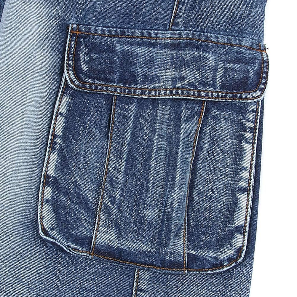 IDEALSANXUN Men's Baggy Jean Shorts - Casual Loose Fit Denim Jorts for Summer | Perfect for Beach, Streetwear & Outdoor Activities