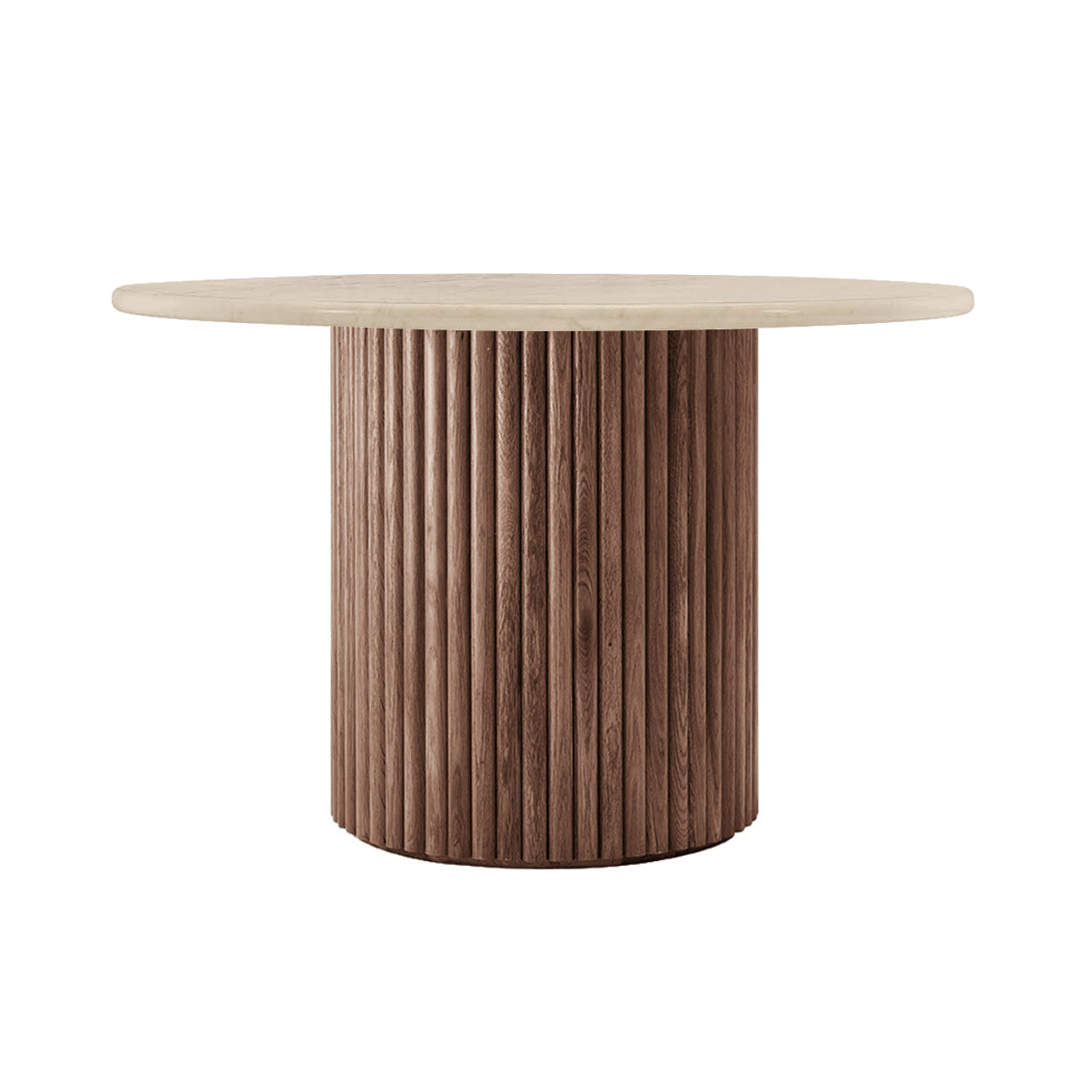 Cosmos Travertine Dining Table - Elegant Natural Stone Table for Kitchen & Dining Room - Perfect for Family Gatherings & Dinner Parties