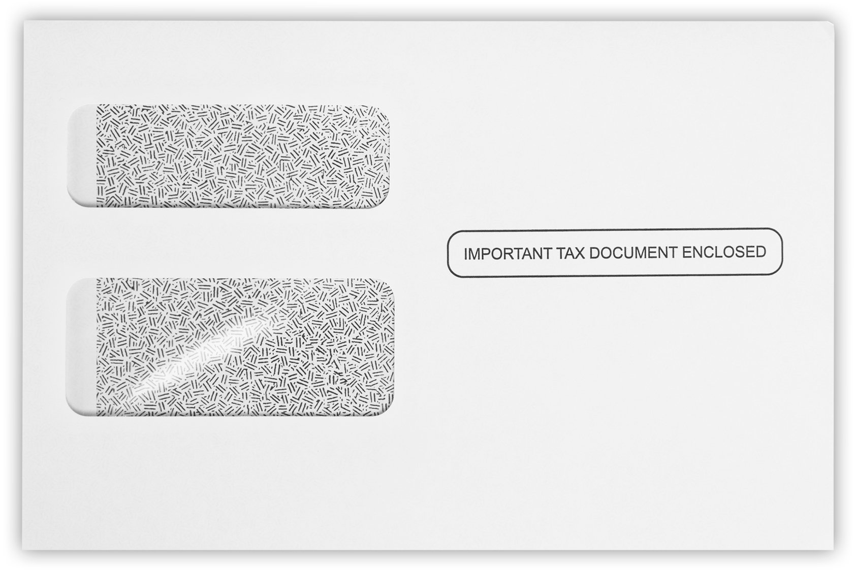 Premium LUXPaper Double Window Tax Envelopes for W-2/1099 Forms - Security Tint, 5 3/4