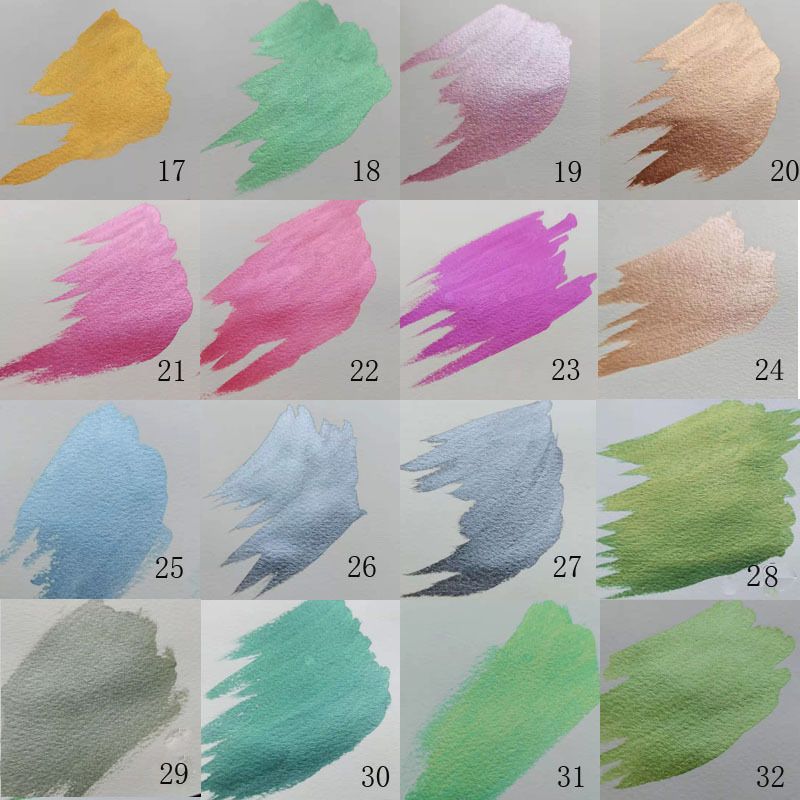 Metallic Pearlescent Watercolor Paint Set - 6 Vibrant Colors for Professional Artists & Crafters | Perfect for Canvas Painting, Scrapbooking & DIY Art Projects