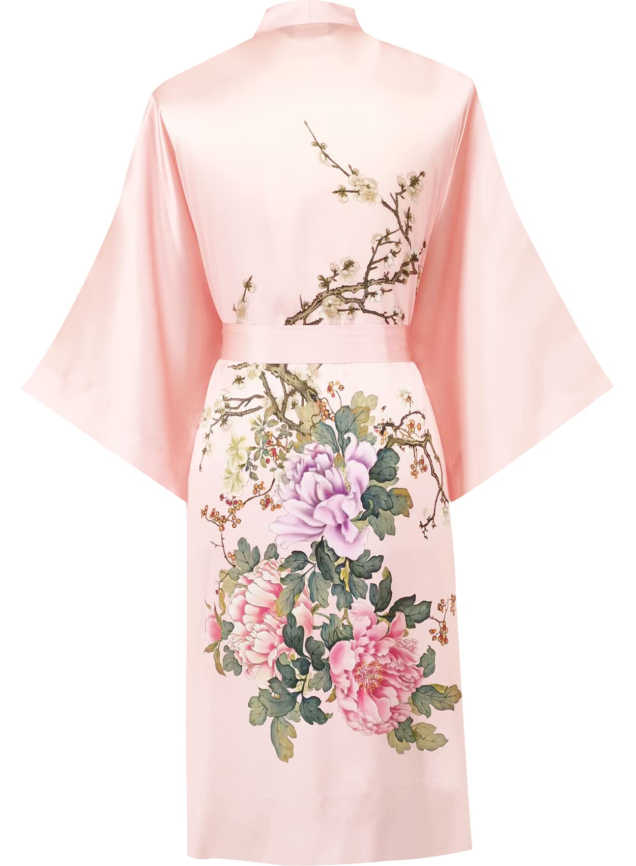 Luxury Women's 100% Pure Silk Kimono Robe - Short Sleeve Bathrobe & Pajama Set for Spa, Lounge & Sleepwear | Elegant Homewear & Bridal Gift Idea