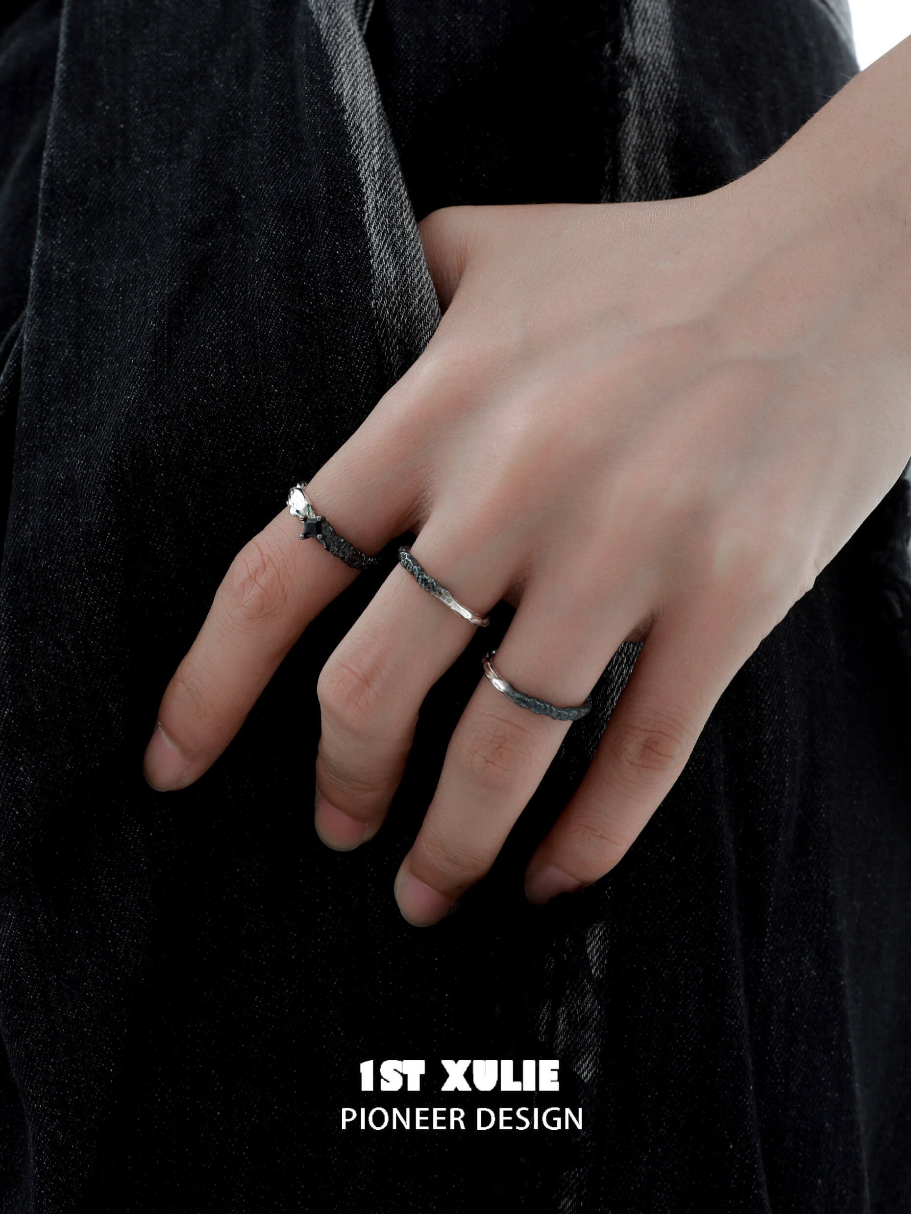 Scorch S925 Sterling Silver Gradient Rings for Women - Elegant Stackable Wedding Bands, Promise Rings & Fashion Jewelry - Perfect for Anniversary Gifts, Valentine's Day & Everyday Wear