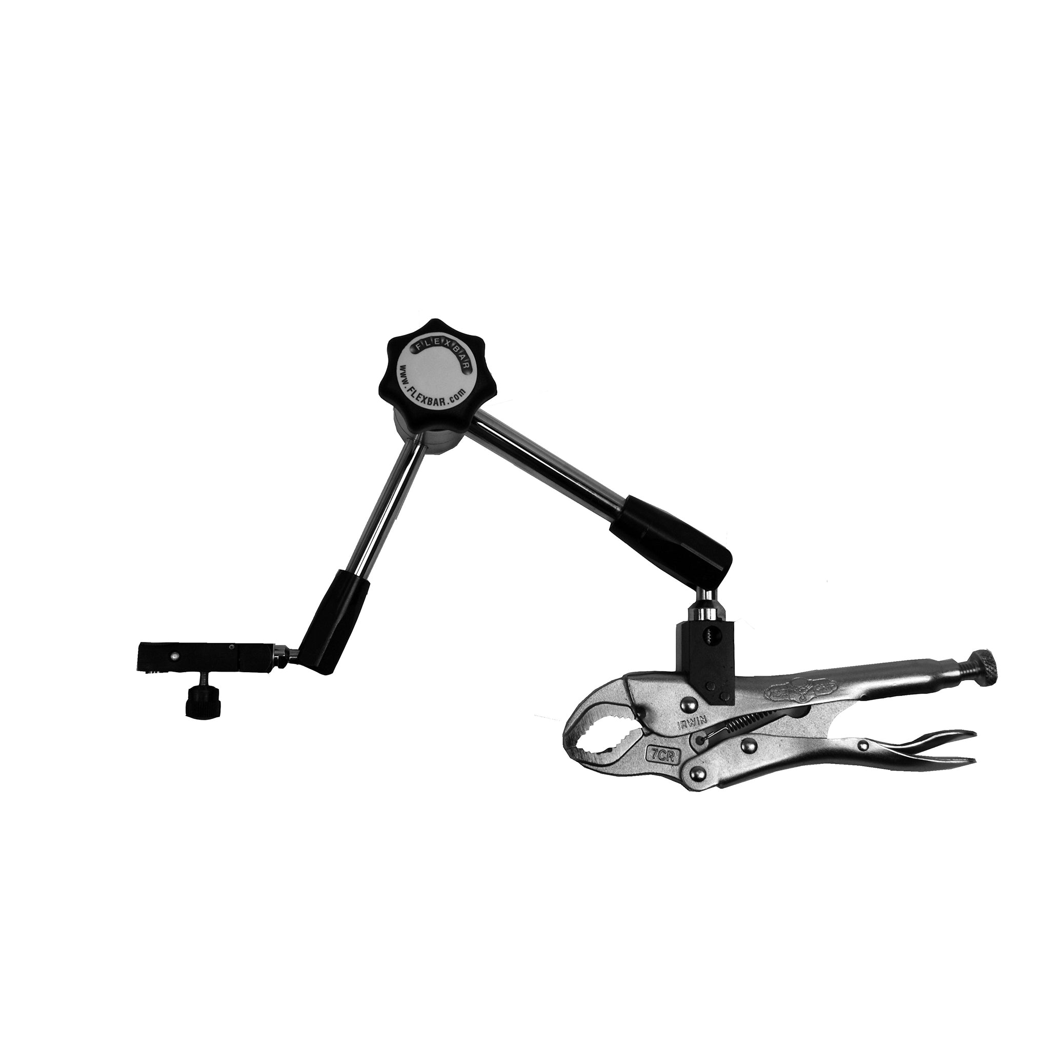 Flexbar® Rigid Arm Vise Grip - Heavy Duty Workbench Clamp for Metalworking, Woodworking & DIY Projects | Secure Holding Tool for Drilling, Welding & Crafting