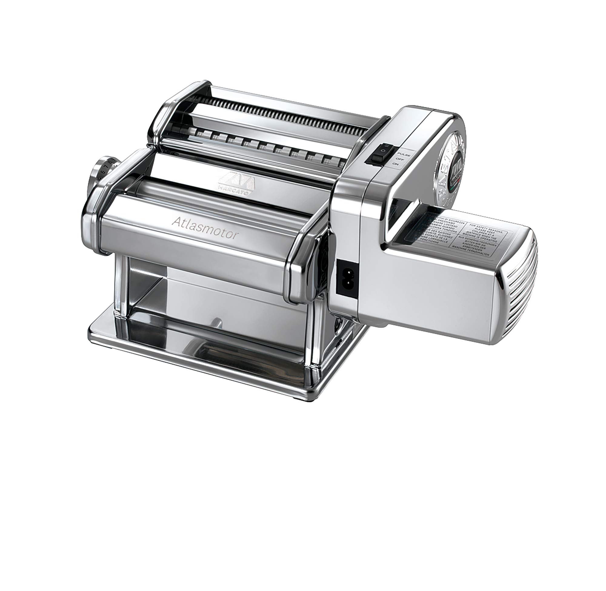 Marcato Atlas Electric Pasta Machine Motor Attachment - Compatible with 150 & 180 Models - Hands-Free Pasta Making for Home Chefs & Italian Cuisine Lovers - Perfect for Fresh Pasta, Ravioli & Noodle Dough Preparation