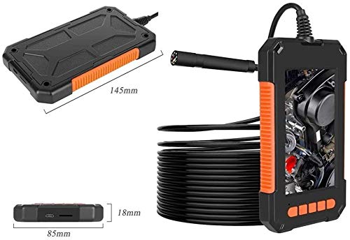 Portable Handheld Industrial Endoscope Camera - IP67 Waterproof, 8mm Lens, 4.3-Inch LCD Display, 1920x1080p HD Video - Ideal for Drain Inspection, Plumbing, HVAC & Automotive Maintenance