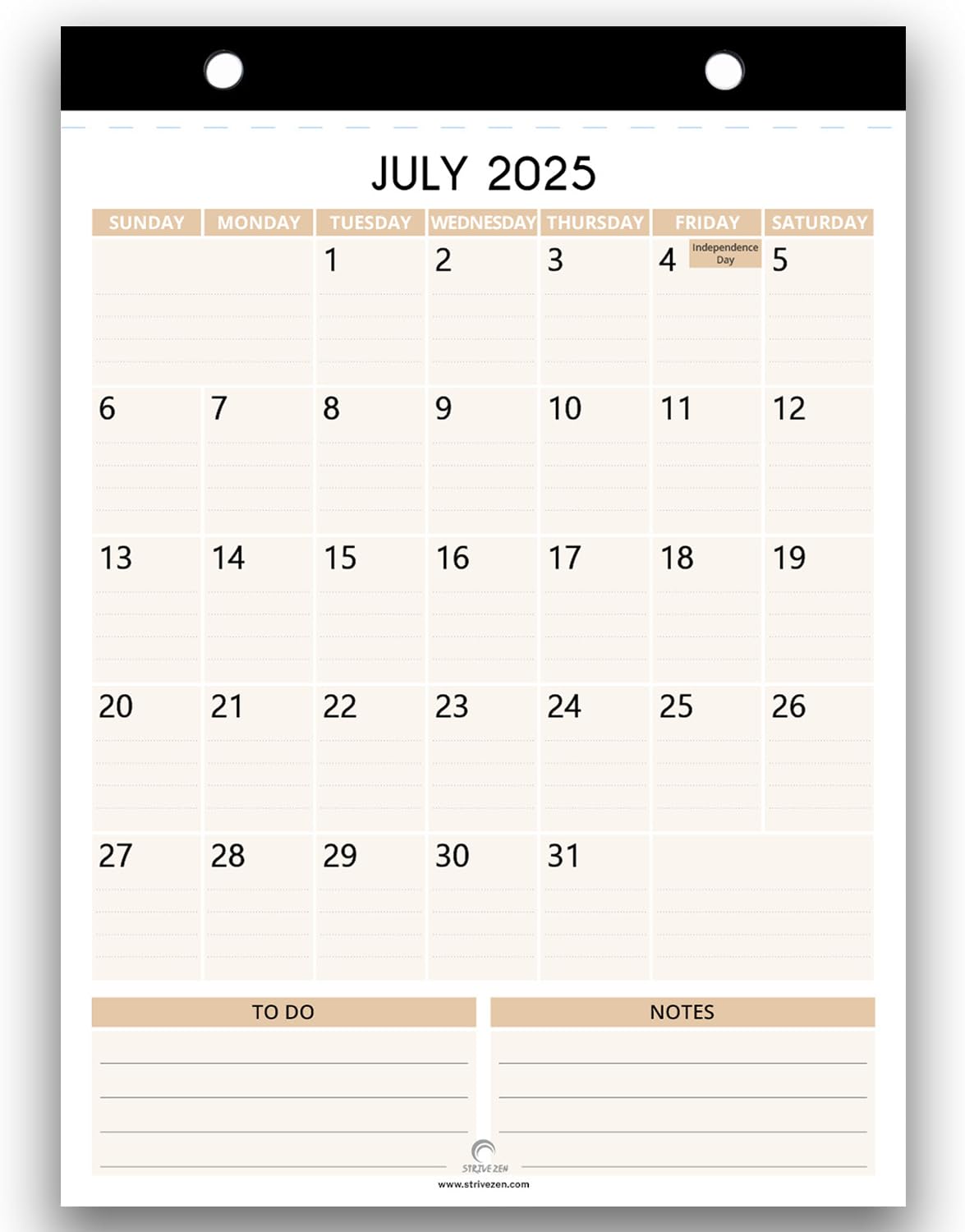 Strive Zen Magnetic Refrigerator Calendar 2025-2026 - A5 Size Dry Erase Fridge Planner for Family & Office - January 25 to December 26 - Perfect for Scheduling, Appointments & Meal Planning - Ideal for Kitchen, Home & Workspace Organization