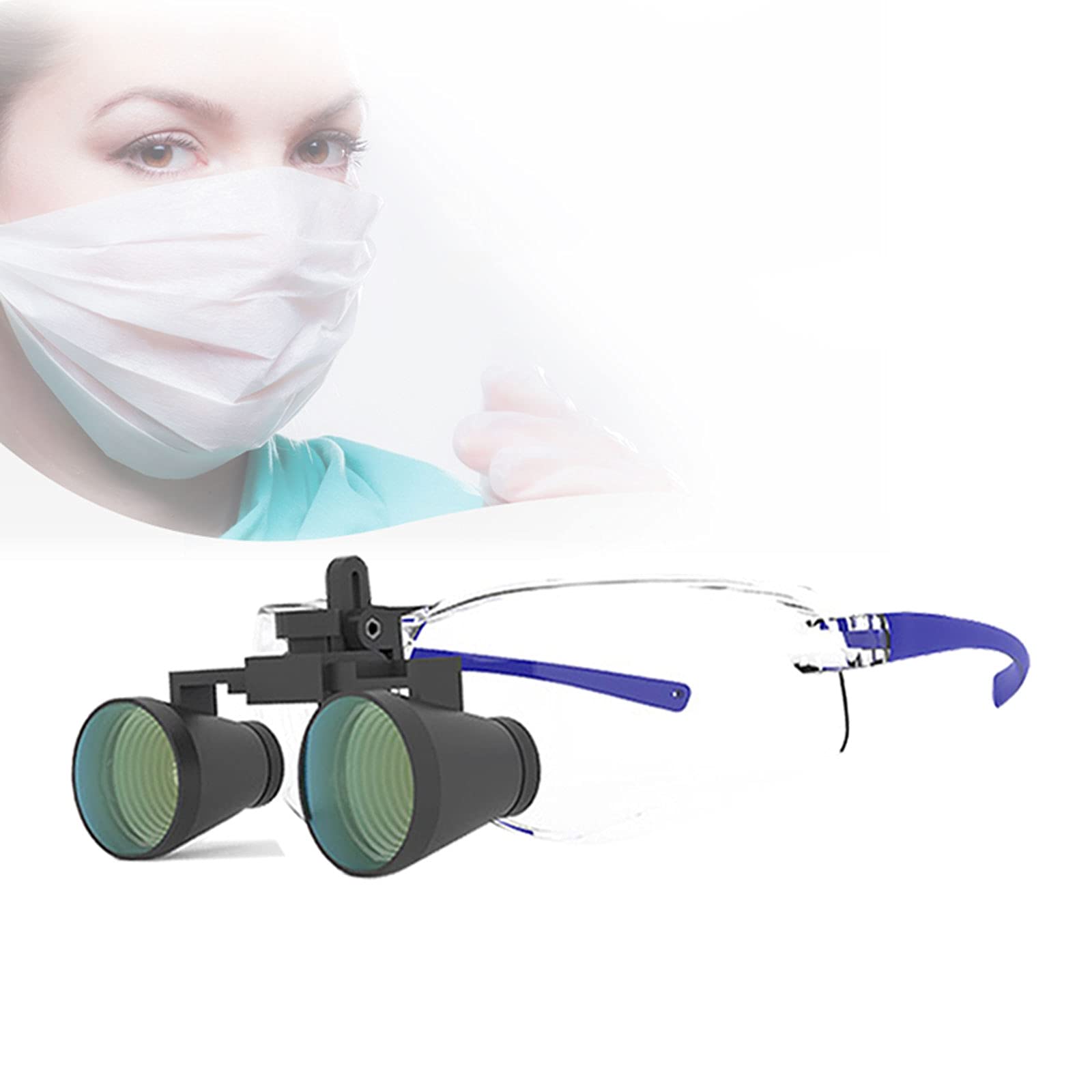 Professional Magnifying Glasses 2.5X/3.5X for Dental Hygienists & Close Work - Hands-Free Head-Worn Loupe Eyewear with LED Light | Perfect for Dental Procedures, Jewelry Making, Watch Repair & Detailed Crafts