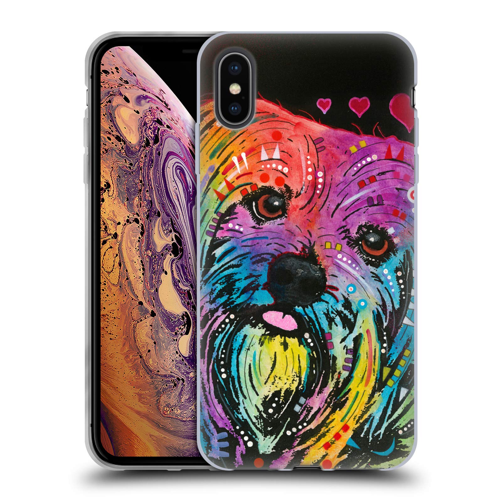 Officially Licensed Dean Russo Yorkie Dogs Soft Gel Case for Apple iPhone Xs Max - Cute Protective Phone Cover for Dog Lovers, Perfect Gift for Pet Owners & iPhone Users