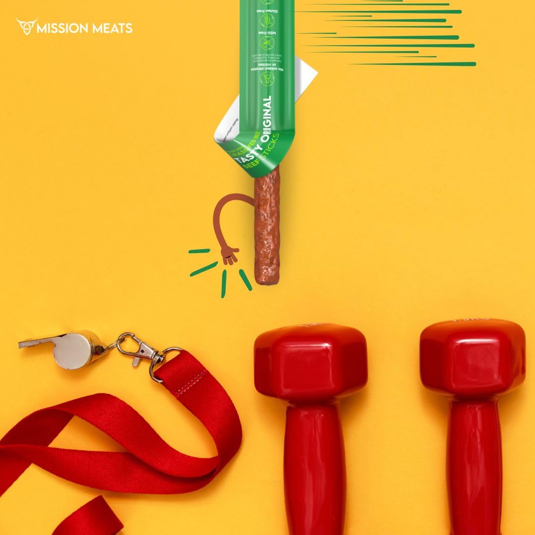 Mission Meats Beef Sticks - 100% Grass Fed & Pasture Raised Beef Jerky, Zero Sugar, Gluten Free, Keto & Paleo Friendly Snacks, Whole30 Approved, 1oz Individually Wrapped (Pack of 72) - Perfect for Hiking, Camping & On-the-Go Healthy Snacking