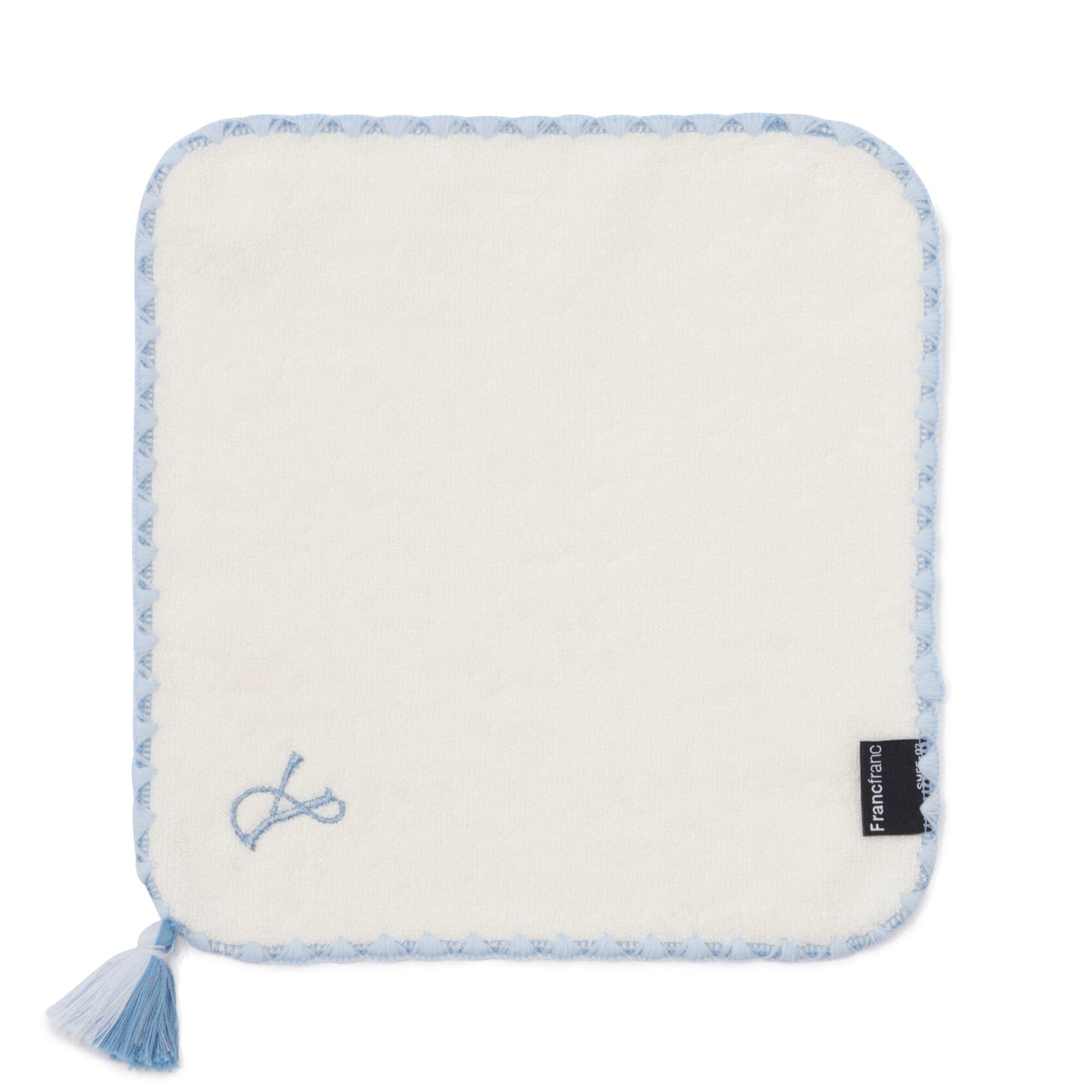 Initial Mini Handkerchief Towel - Soft Absorbent Cotton Face & Hand Towel in Y Blue - Perfect for Gym, Travel, and Everyday Use