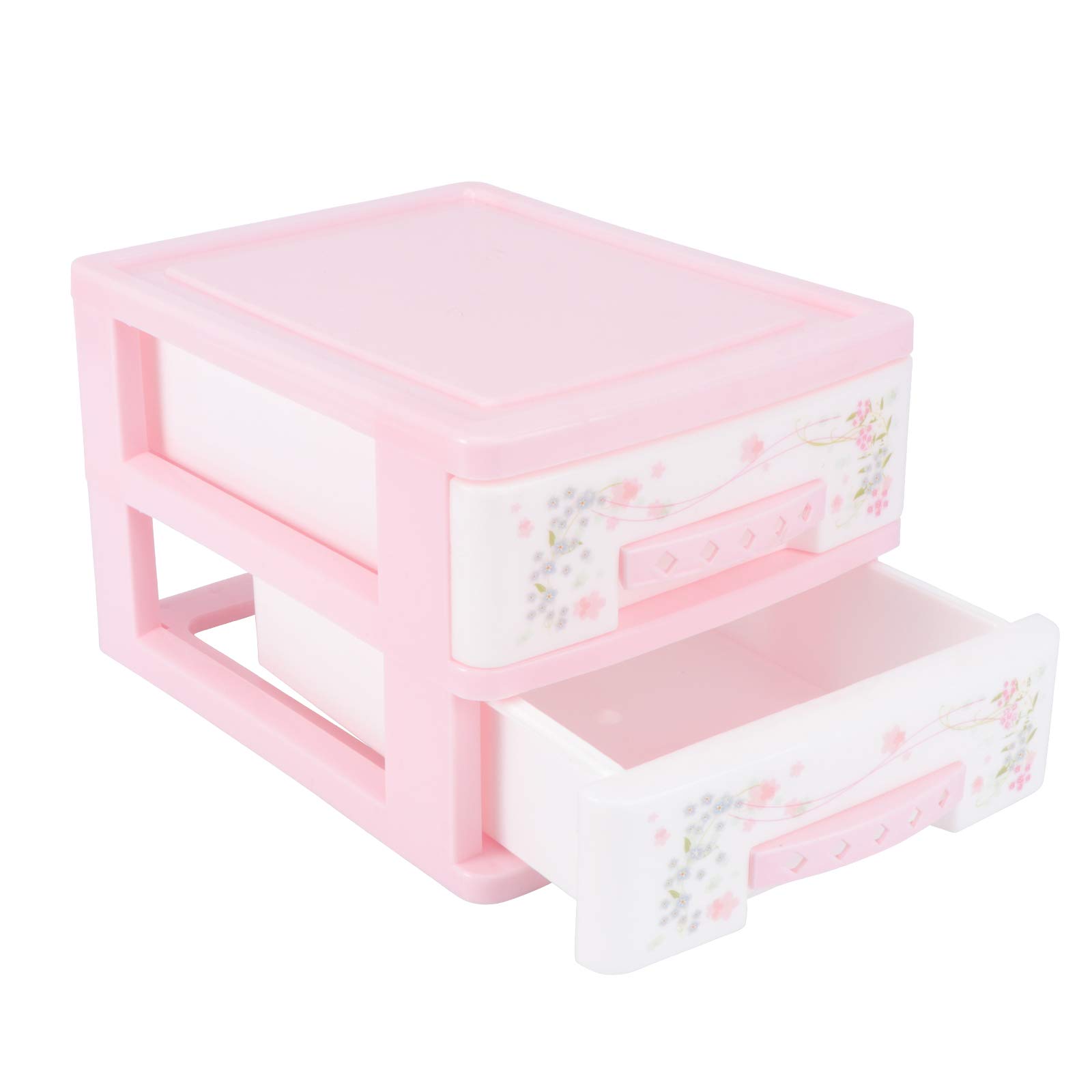 Cabilock 2-Layer Small Makeup Storage Box for Kids Hairpins & Accessories - Portable Cosmetic Organizer for Bathroom, Bedroom, and Travel