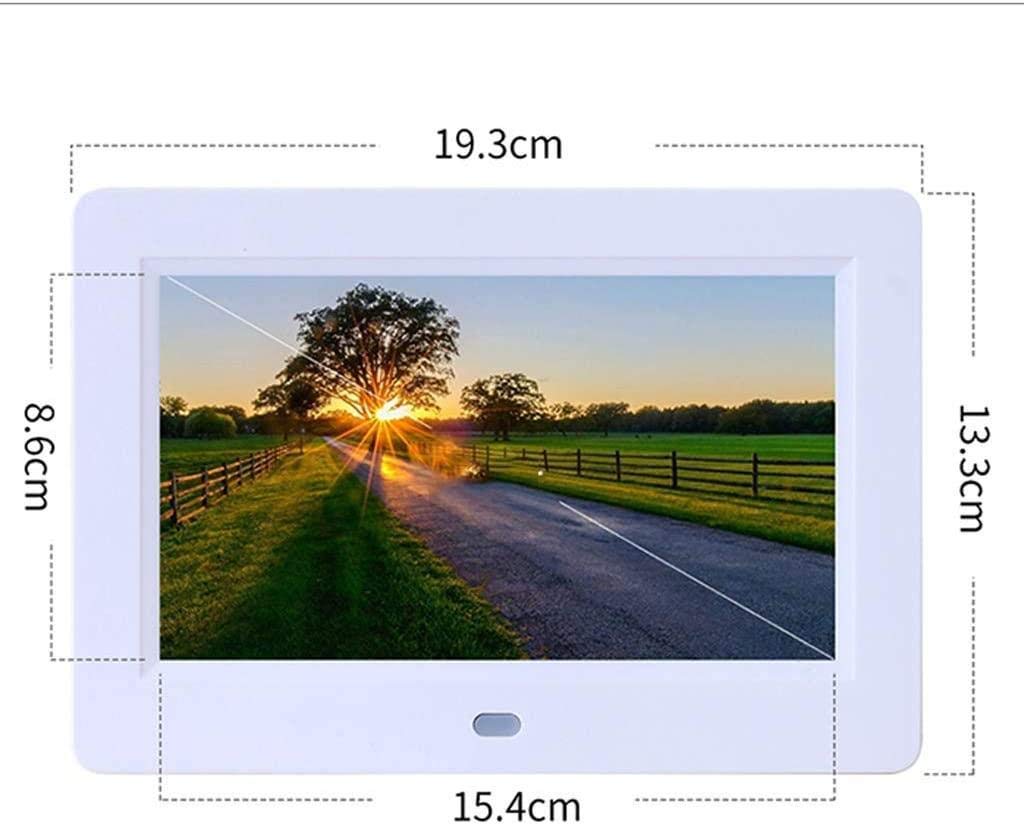7 Inch Digital Picture Frame - NSTVVEE HD LCD Electronic Photo Frame with High Resolution Display, White - Perfect for Home Decor, Office Display & Gift Giving