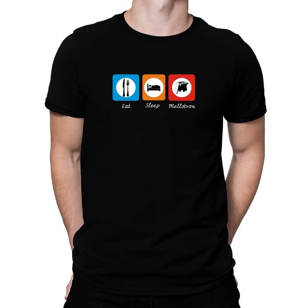 Teeburon Eat Sleep Mellotron Graphic T-Shirt for Men - Cool Band Music Lover Gift for Concerts & Casual Wear