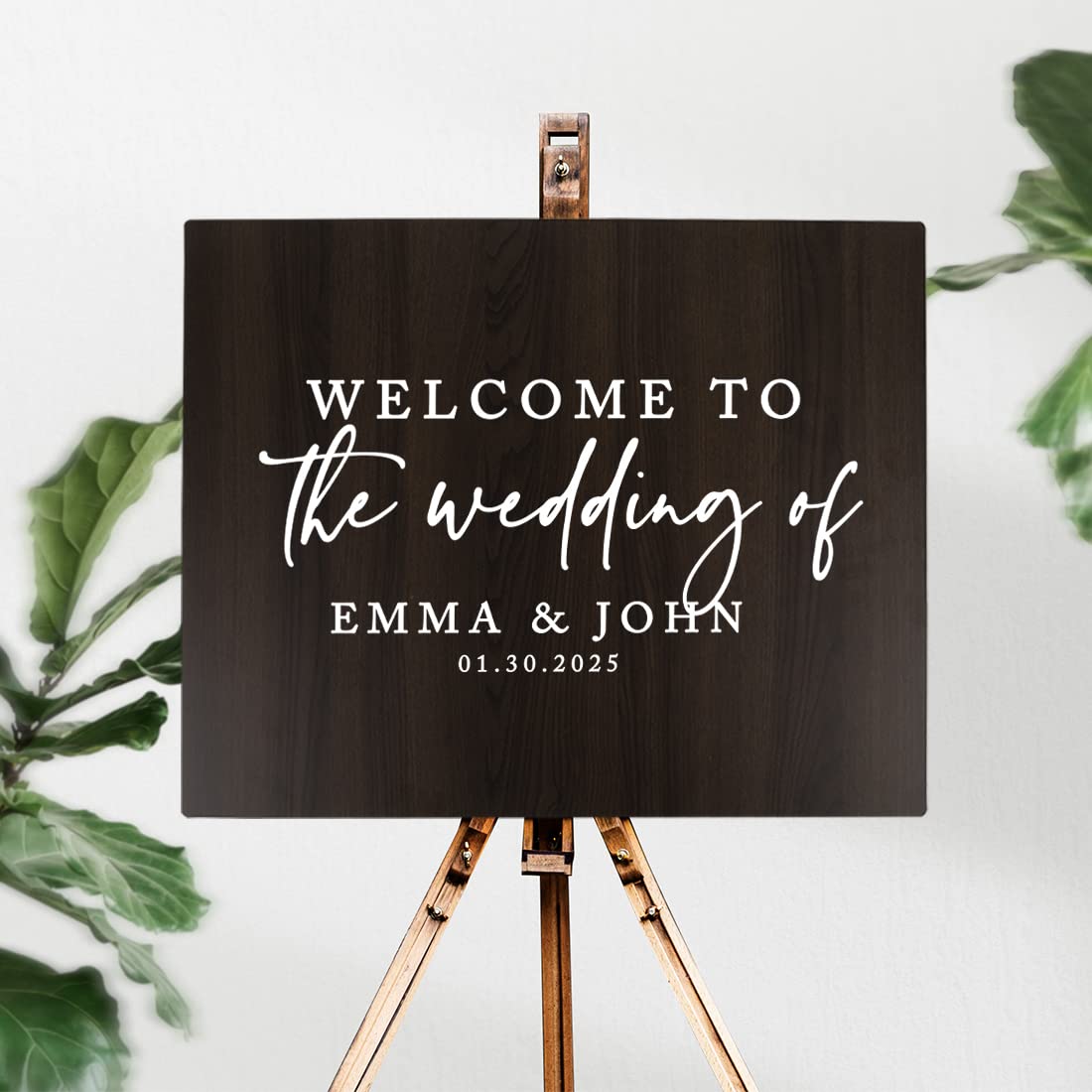 Custom Wooden Welcome Sign for Wedding - 16