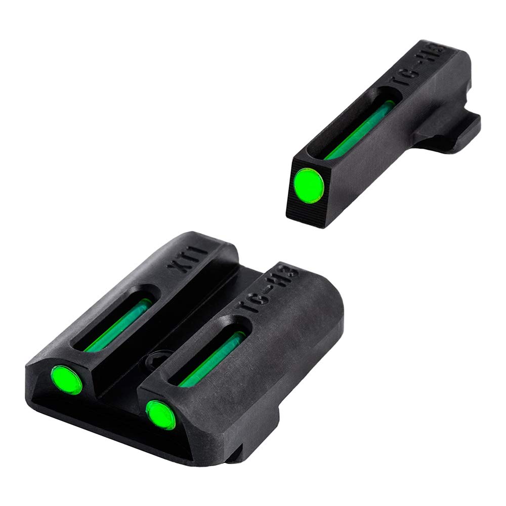 Truglo TFO Tritium & Fiber-Optic Handgun Sights - Glow-in-the-Dark Front & Rear Night Sights for Springfield Armory XD Series - Snag-Free Design for Tactical Shooting & Home Defense