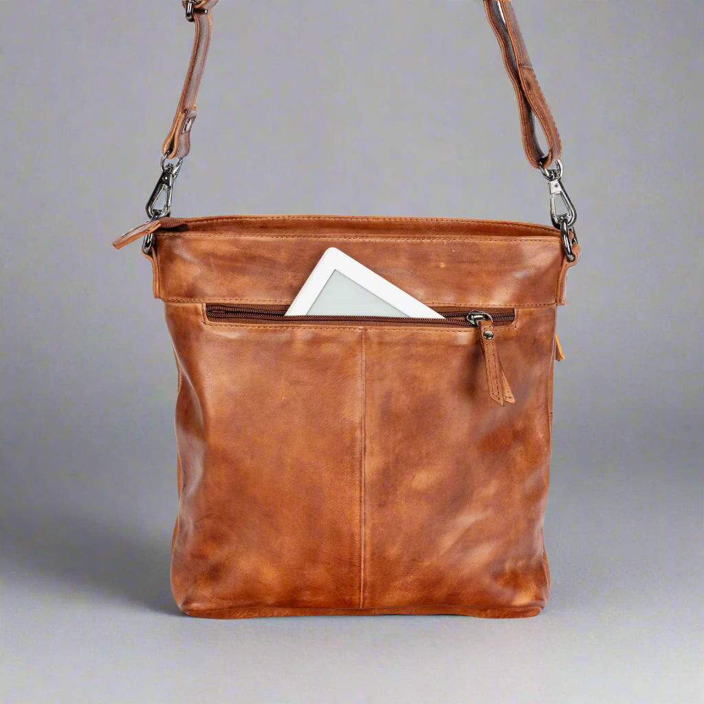 Premium Greenwood Leather Shoulder Bag for Women - Stylish & Durable Crossbody Purse - Perfect for Work, Travel & Everyday Use