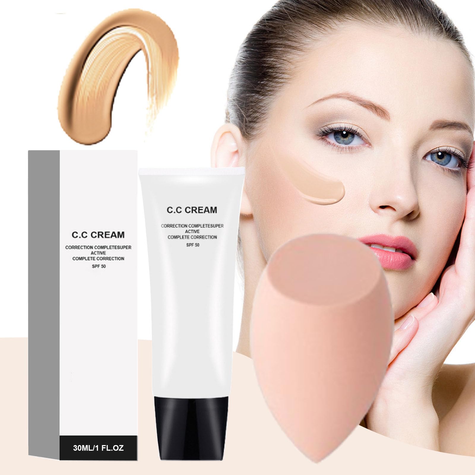 Perbella CC Cream for Mature Skin - Self Adjusting, Tone Correcting Foundation with SPF - Anti-Aging & Hydrating Makeup for Older Women (Natural Shade) | Perfect for Daily Wear, Special Occasions & Flawless Coverage