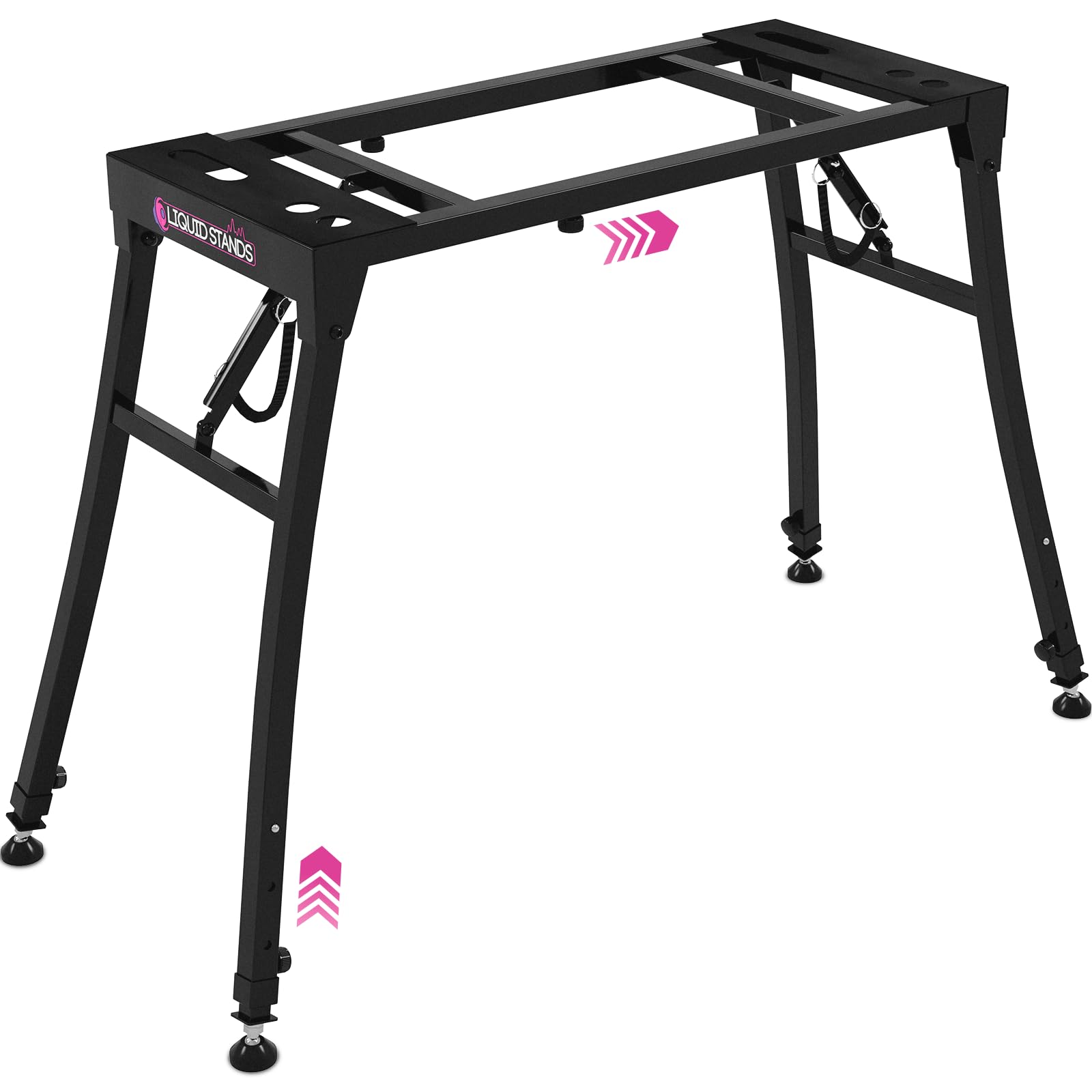 Collapsible Piano Keyboard Stand - Adjustable & Portable Heavy Duty Music Stand for Kids & Adults - Fits 54-88 Key Digital Pianos - Sturdy Keyboard Table for Home, Studio & Live Performances