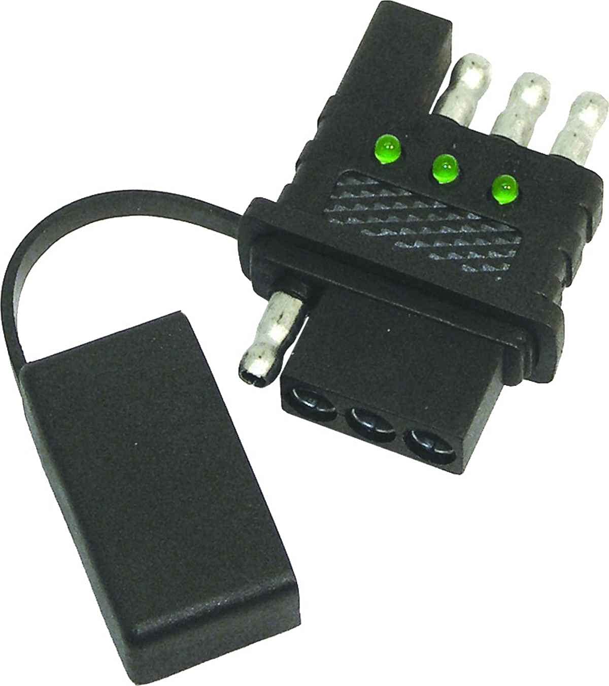 4-Way Trailer Light Circuit Tester - Heavy Duty Inline Electrical Tester for Trucks, RVs & Trailers - Perfect for Diagnosing Brake, Turn Signal & Running Light Issues