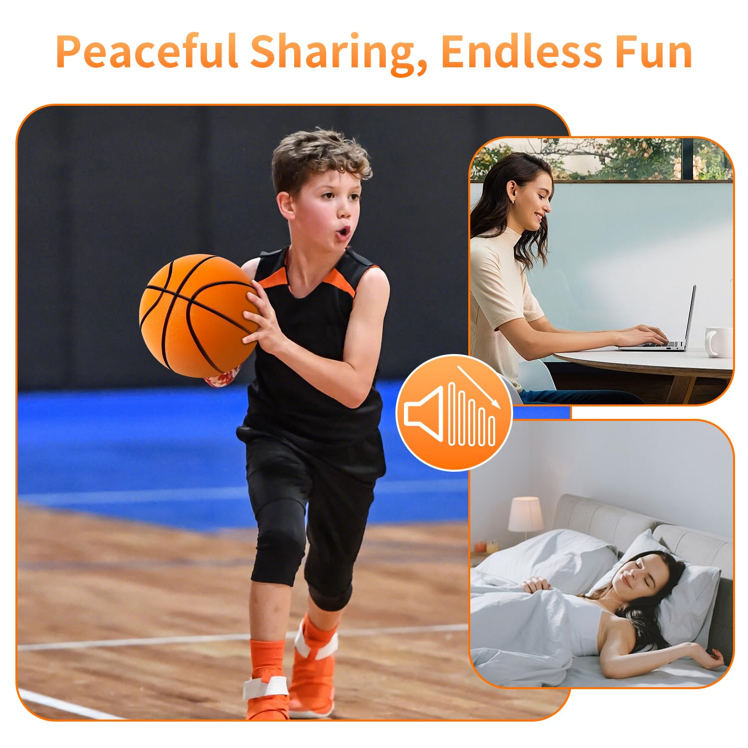 2025 Upgraded Silent Basketball - Noiseless Foam Indoor Training Ball for Dribbling, Shooting & Practice | Perfect for Home, Gym, Apartment & Kids Play | Ideal for Quiet Basketball Training & Indoor Sports Activities