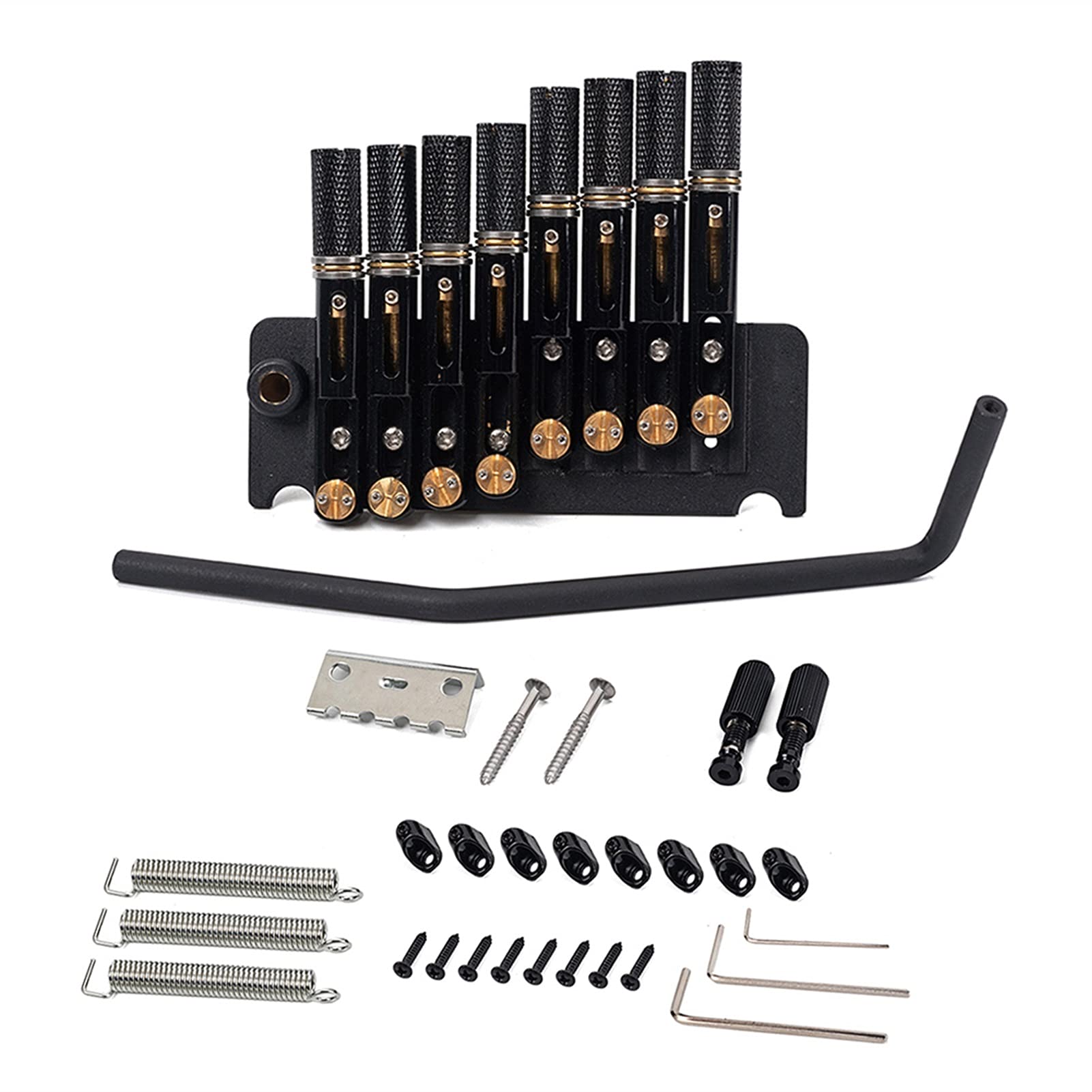 8-String Headless Electric Guitar Bridge Saddle & Tremolo System with Tailpiece - Replacement Guitar Parts for Professional Musicians & Stage Performances