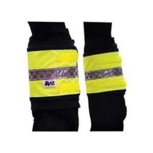 High Visibility Yellow & Black Leg Bands for Horses - Reflective Safety Gear for Equestrian Riding, Training & Outdoor Activities