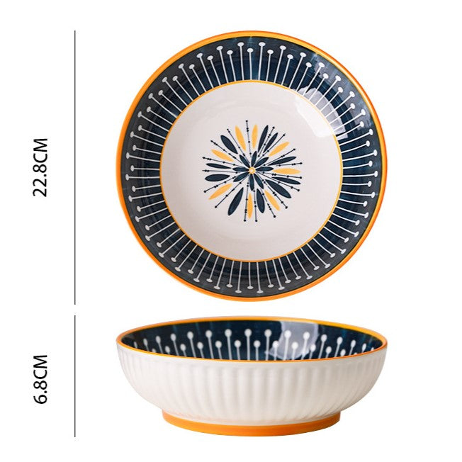 50% Off Clearance Sale - Reusable Printed Bowls & Dishes Set for Home Dining, Party Serving, and Kitchen Decor