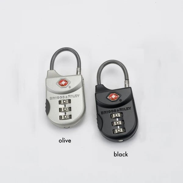 Briggs & Riley TSA Approved Cable Luggage Lock - Secure Metal Travel Lock for Suitcases, Bags & Backpacks | Perfect for Airports, Hotels & Business Trips