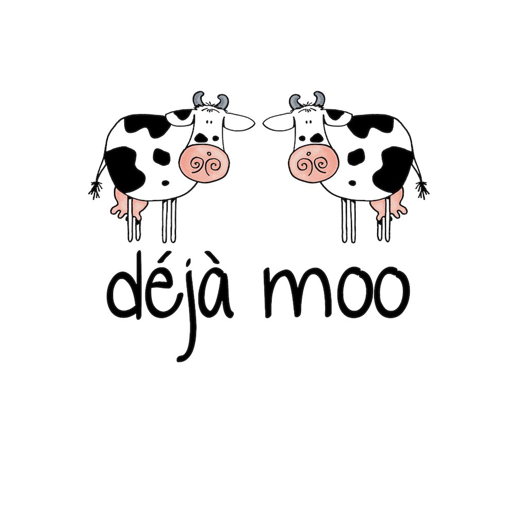 Déjà Moo Natural Canvas Tote Bag - Eco-Friendly Reusable Grocery Shopping Bag for Women & Men | Perfect for Farmers Market, Beach Trips & Daily Errands
