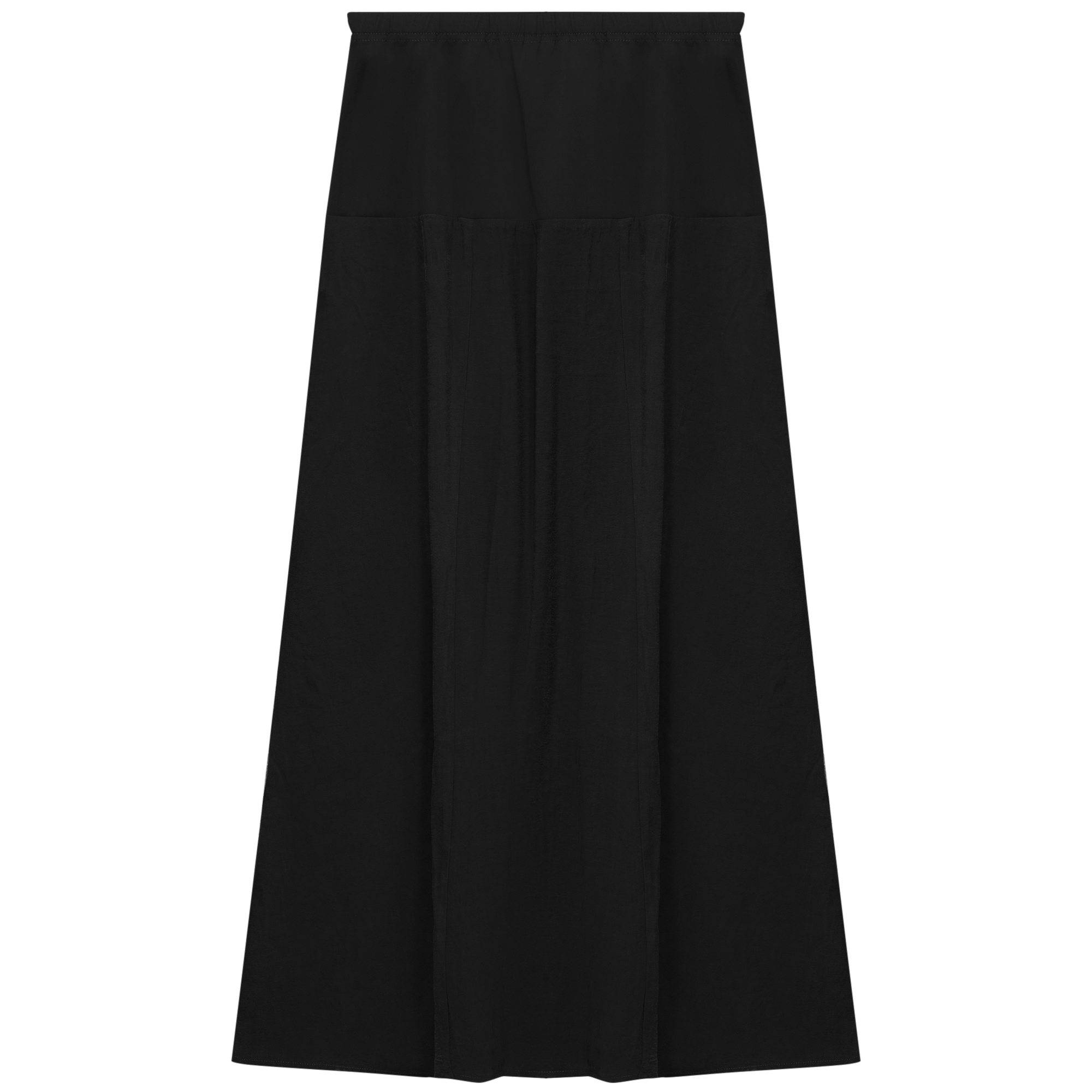 Maternity Maxi Skirt with Copper Tencel Panel - Comfortable Stretchy Pregnancy Dress for Women - Perfect for Baby Showers, Maternity Photos & Everyday Wear