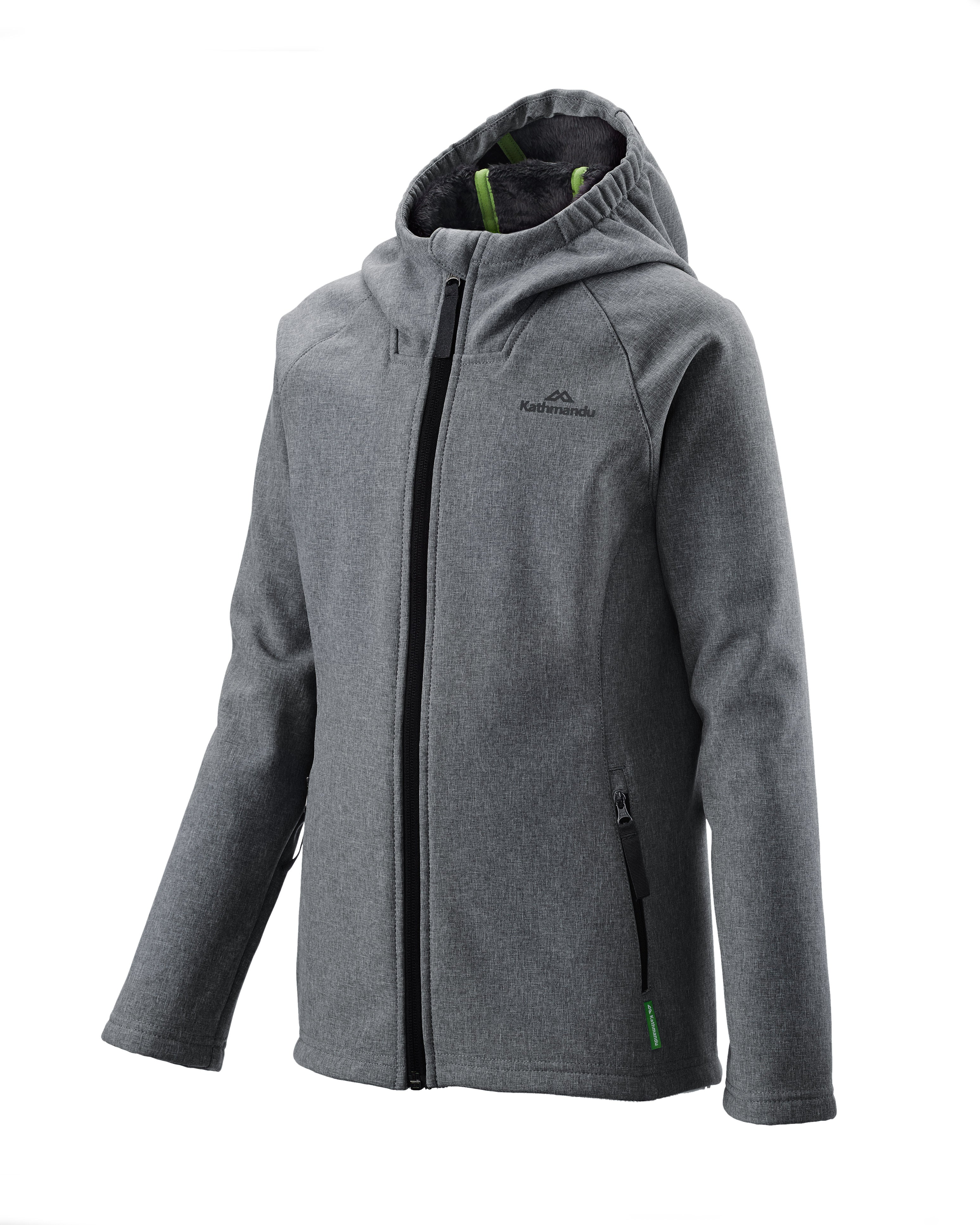 Malazan Girls' Jacket - Mid Grey Marle Fleece Coat for Outdoor Activities and School Wear