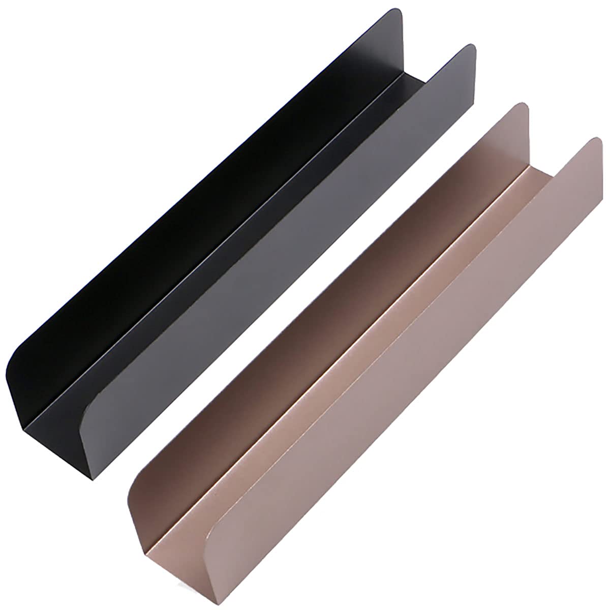 2Pcs Non-Stick U-Shape Carbon Steel Baking Molds - Rectangle Cake Pan, Baguette Toast & Cranberry Cookie Molds for Bread, Biscuit & Pastry Baking | Perfect for Home Kitchen, Bakery & Holiday Treats (Champagne & Black)